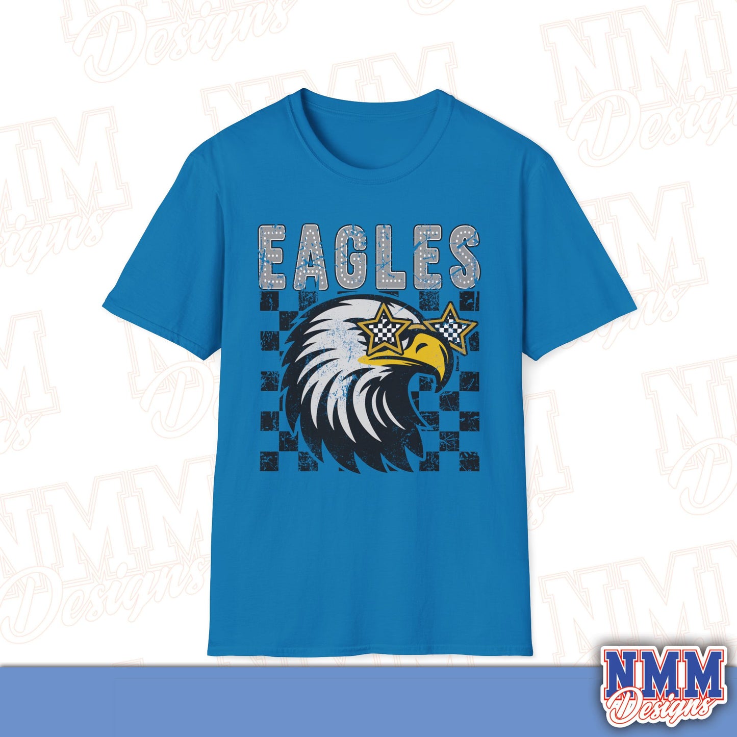 Eagle Graphic T-Shirt, Vintage Style Eagle Tee, Unisex Softstyle Shirt, Perfect for Game Day, Eagle Lover Gift, Casual Wear