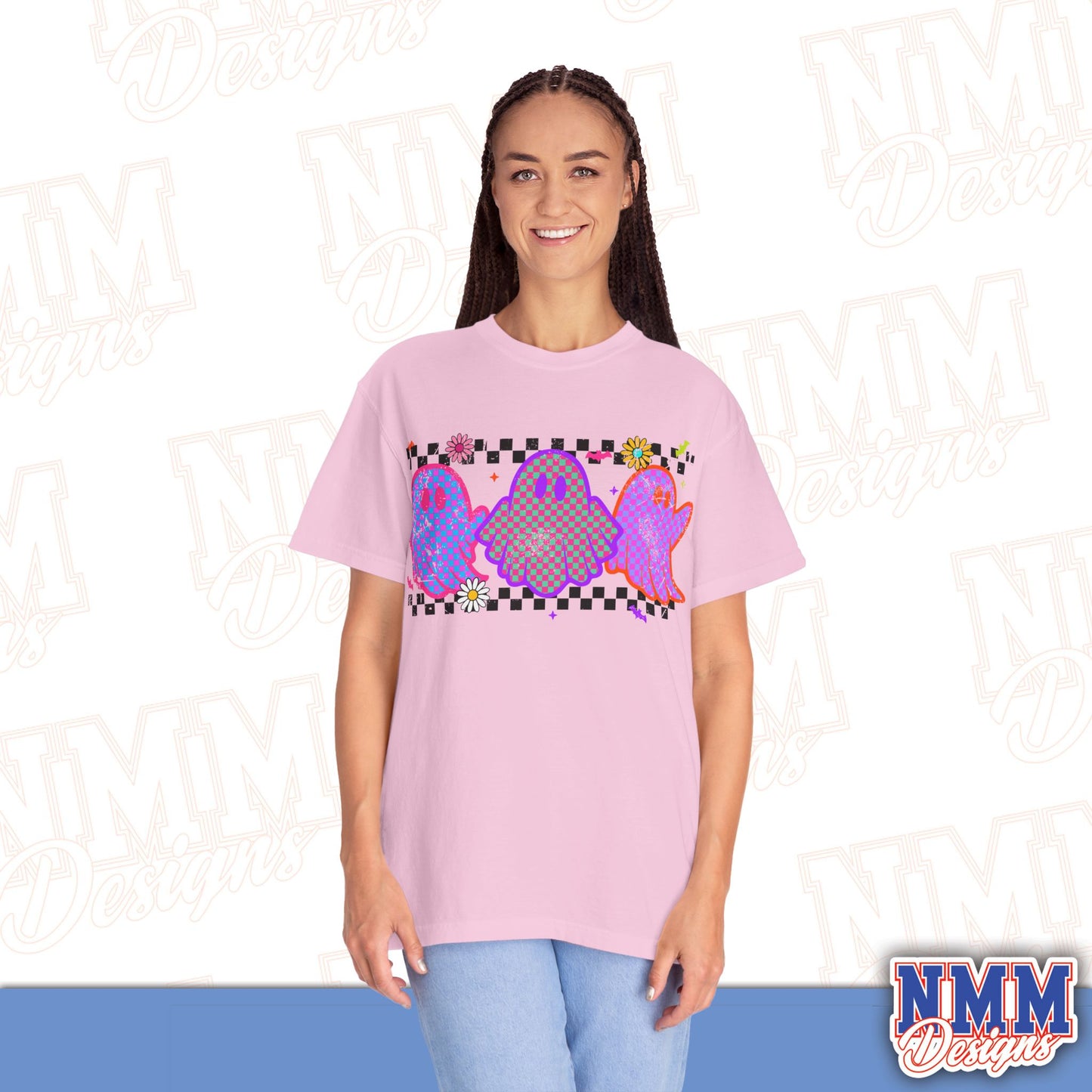 Colorful Ghosts Unisex T-Shirt - Fun Casual Wear, Halloween Costume, LGBTQ+ Pride Shirt, Gifts for Friends, Everyday Style