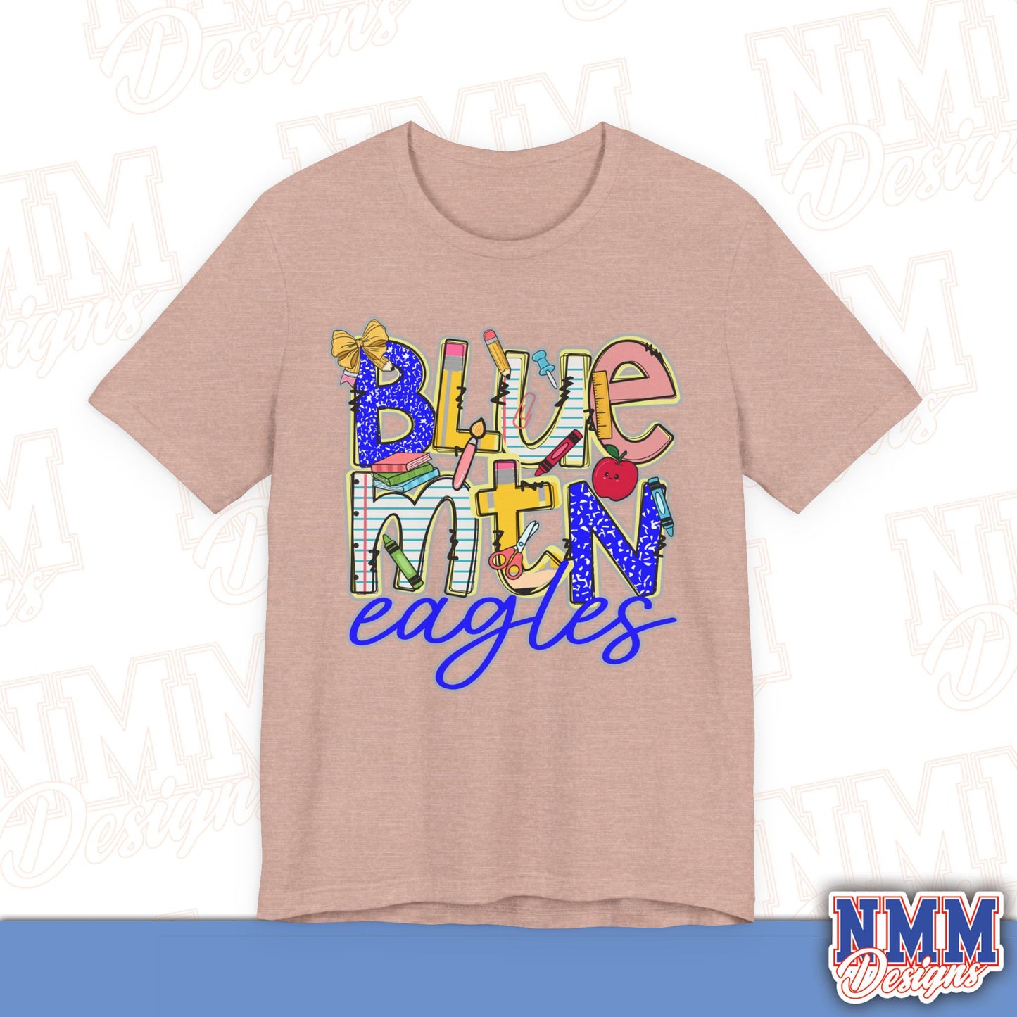 Blue Mountain Eagles Tee Shirt, Unisex Graphic T-Shirt, Casual Wear, Perfect for School Spirit, Gifts for Sports Fans, Summer Outfit