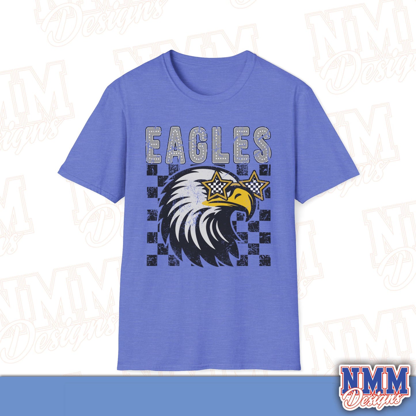 Eagle Graphic T-Shirt, Vintage Style Eagle Tee, Unisex Softstyle Shirt, Perfect for Game Day, Eagle Lover Gift, Casual Wear