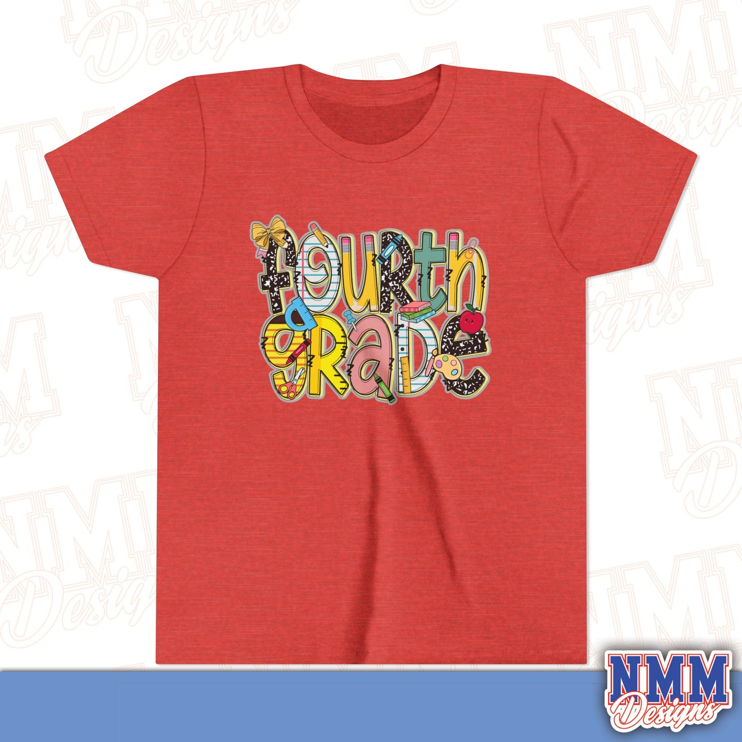 Fourth Grade Back to School Youth Shirt, Kids Sportswear, School Spirit Apparel, Back to School