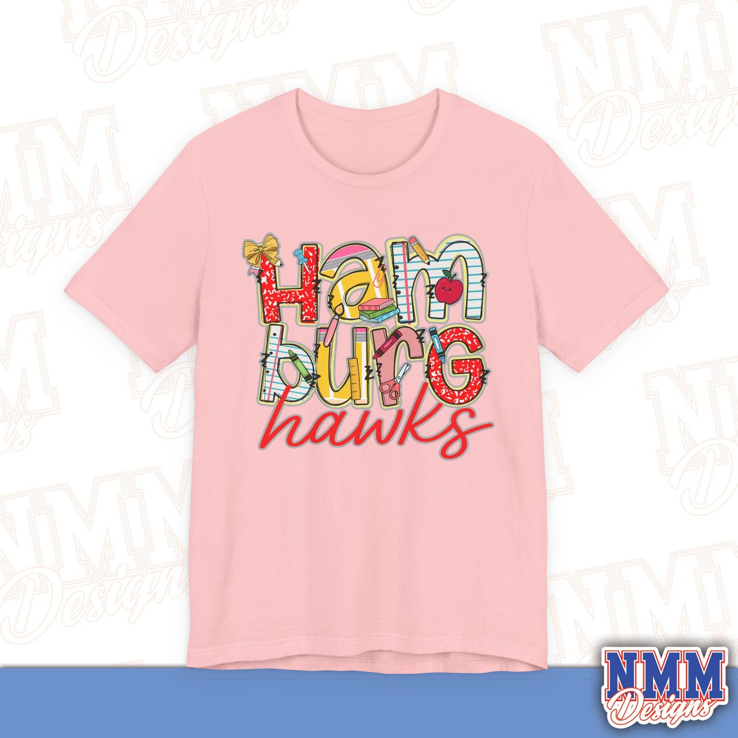 Hamburg Hawks Tee Shirt, Unisex Graphic T-Shirt, Casual Wear, Perfect for School Spirit, Gifts for Sports Fans, Summer Outfit