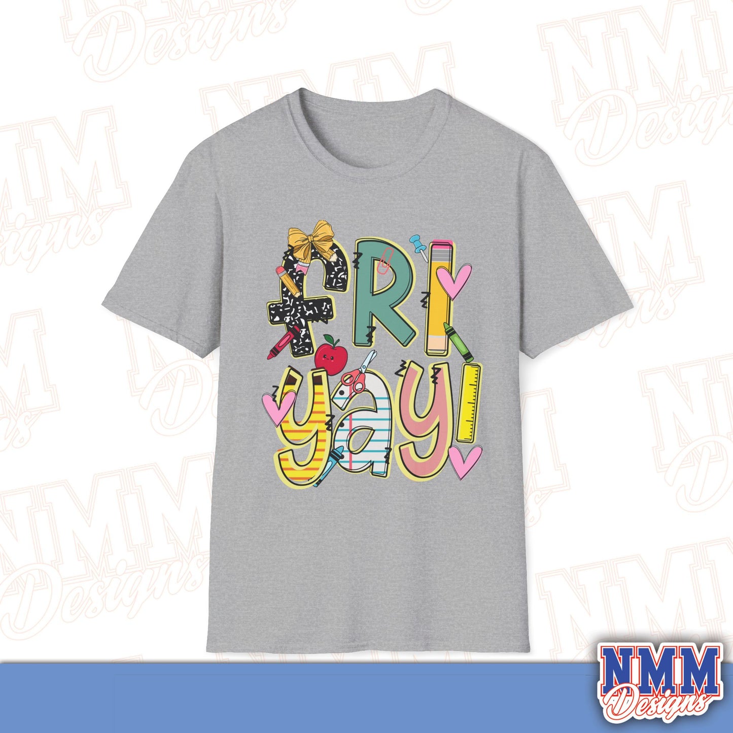 FRI-YAY Unisex Softstyle T-Shirt, Fun Graphic Tee, Weekend Vibe Shirt, Gift for Friends, Casual Wear, Celebration Outfit