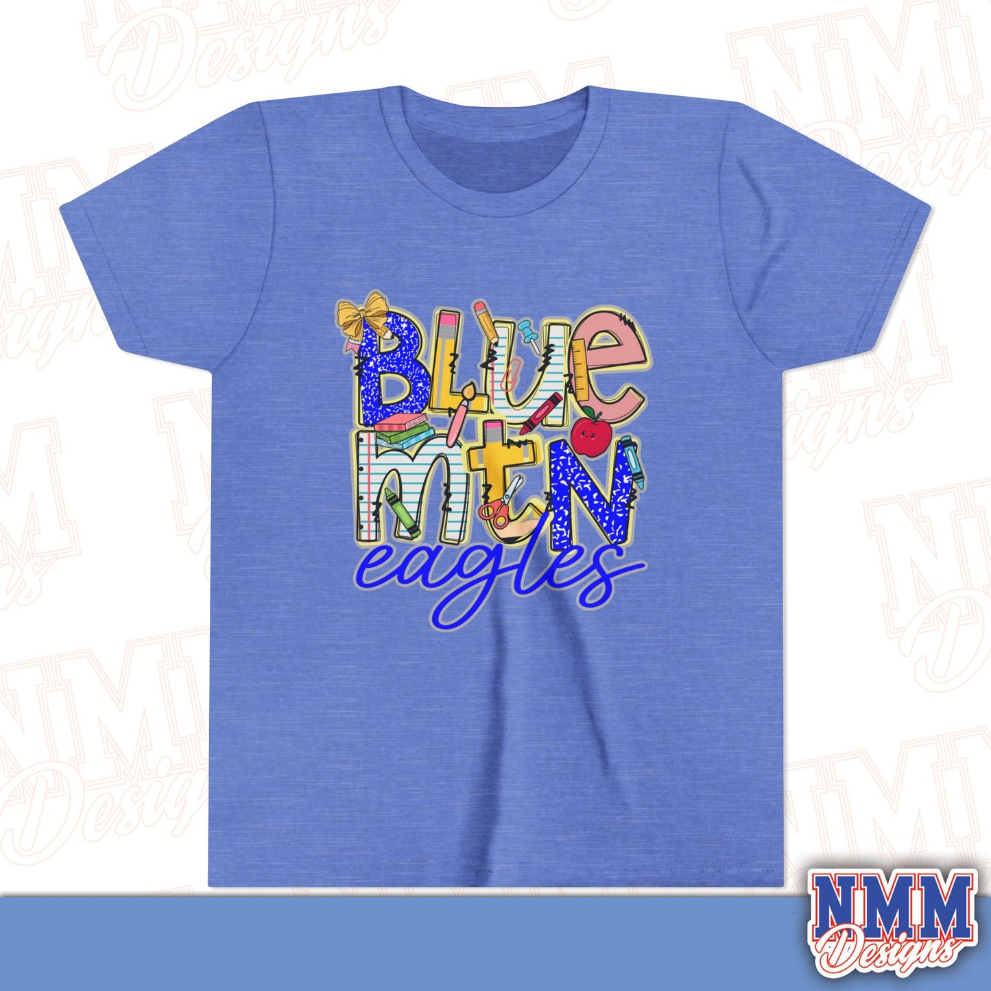 Blue Mountain Eagles Youth Shirt, Kids Sportswear, School Spirit Apparel, Back to School