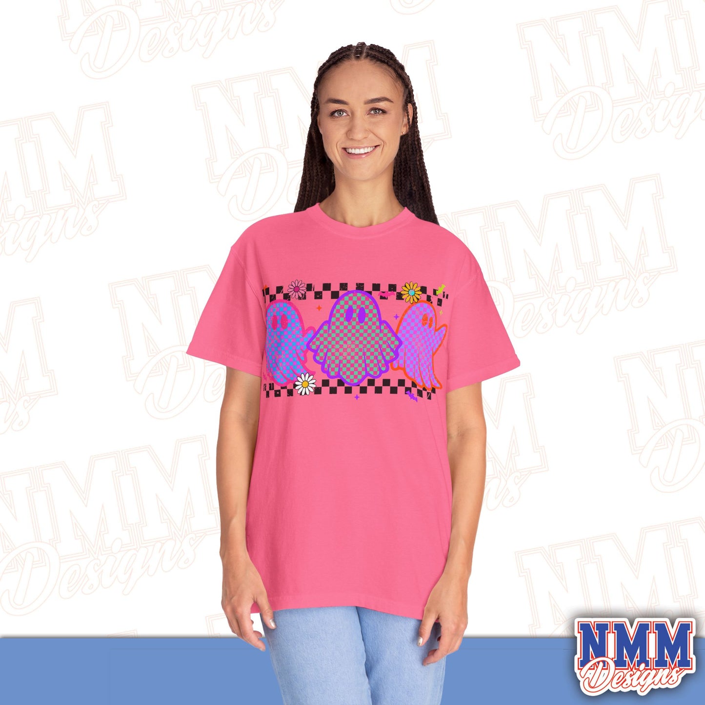 Colorful Ghosts Unisex T-Shirt - Fun Casual Wear, Halloween Costume, LGBTQ+ Pride Shirt, Gifts for Friends, Everyday Style