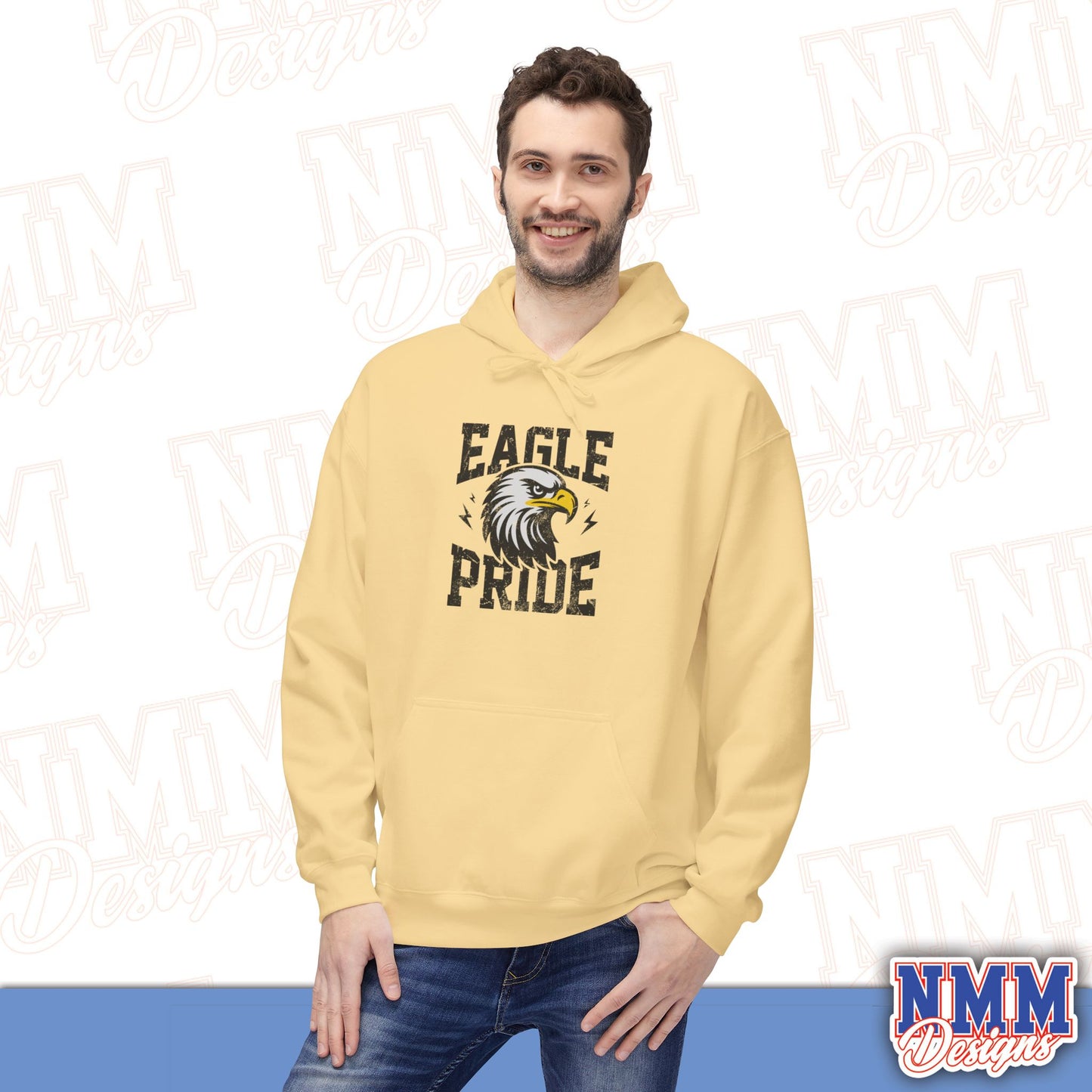 Eagle Pride Fleece Hoodie - Unisex Sweatshirt for School Spirit, Team Wear, Sports Events, Gifts, Casual Outfit