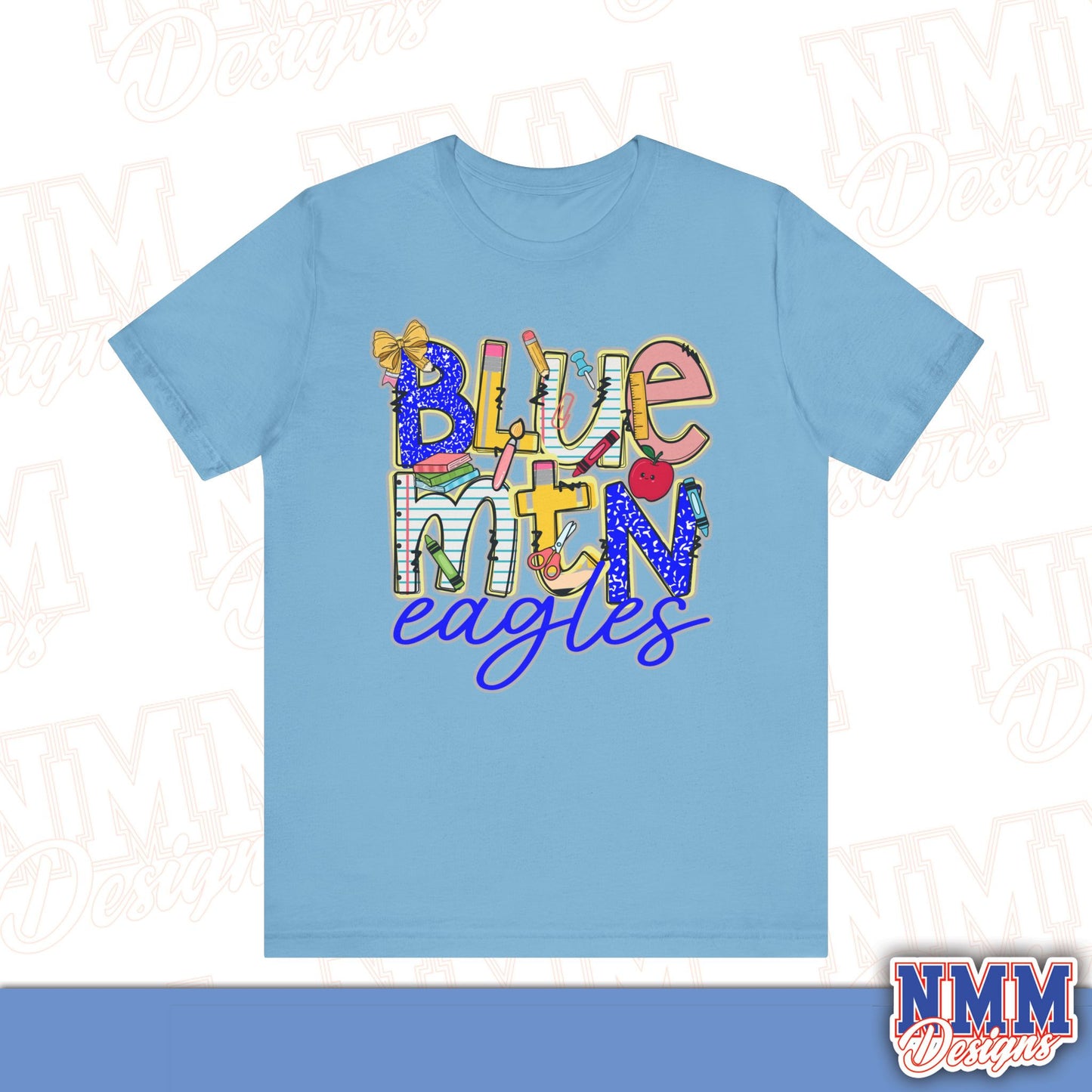 Blue Mountain Eagles Tee Shirt, Unisex Graphic T-Shirt, Casual Wear, Perfect for School Spirit, Gifts for Sports Fans, Summer Outfit