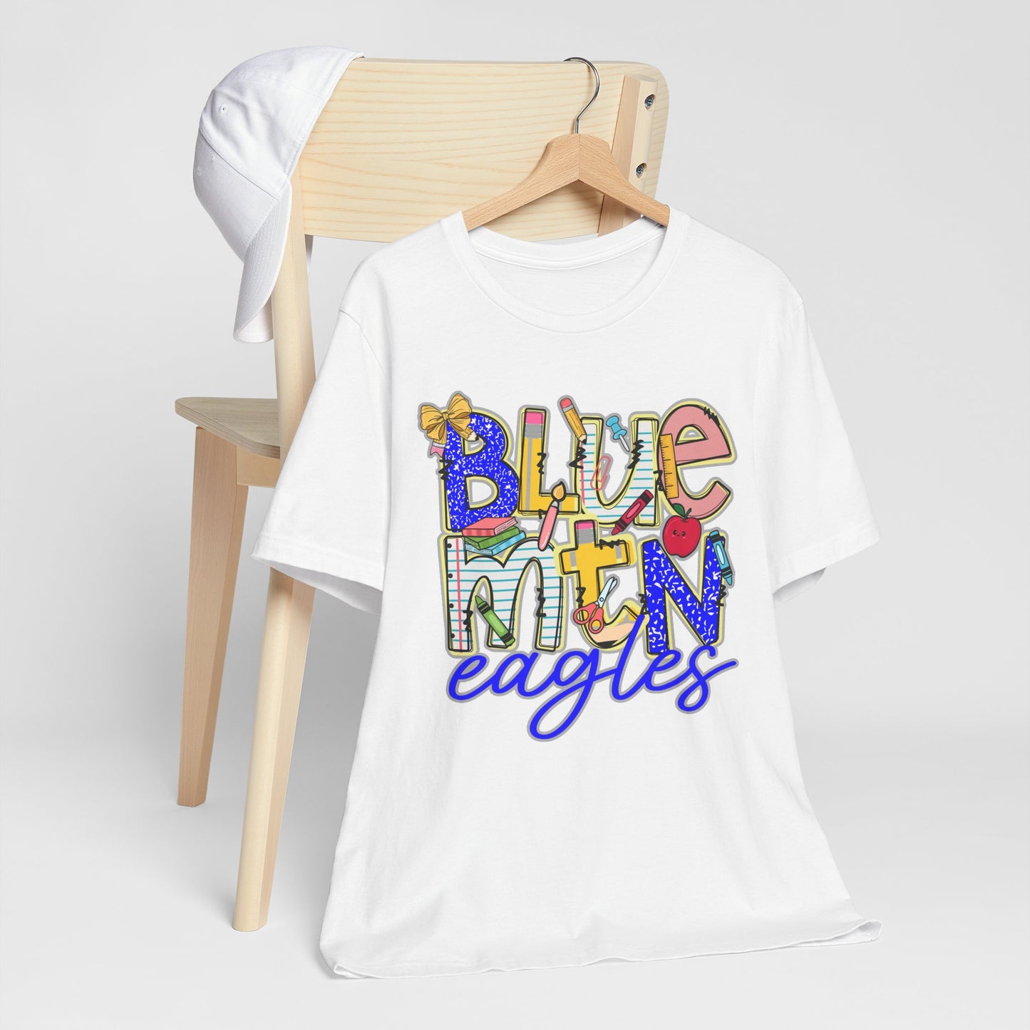 Blue Mountain Eagles Tee Shirt, Unisex Graphic T-Shirt, Casual Wear, Perfect for School Spirit, Gifts for Sports Fans, Summer Outfit