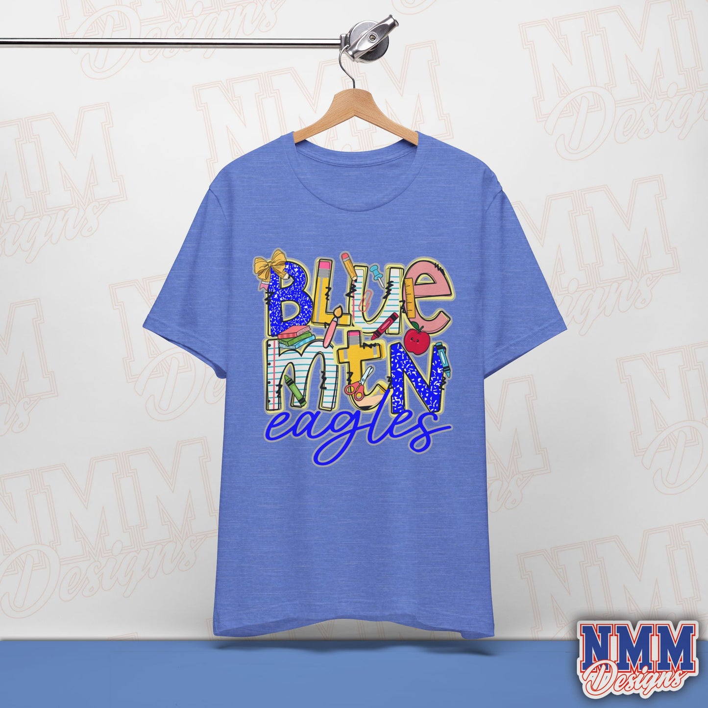 Blue Mountain Eagles Tee Shirt, Unisex Graphic T-Shirt, Casual Wear, Perfect for School Spirit, Gifts for Sports Fans, Summer Outfit