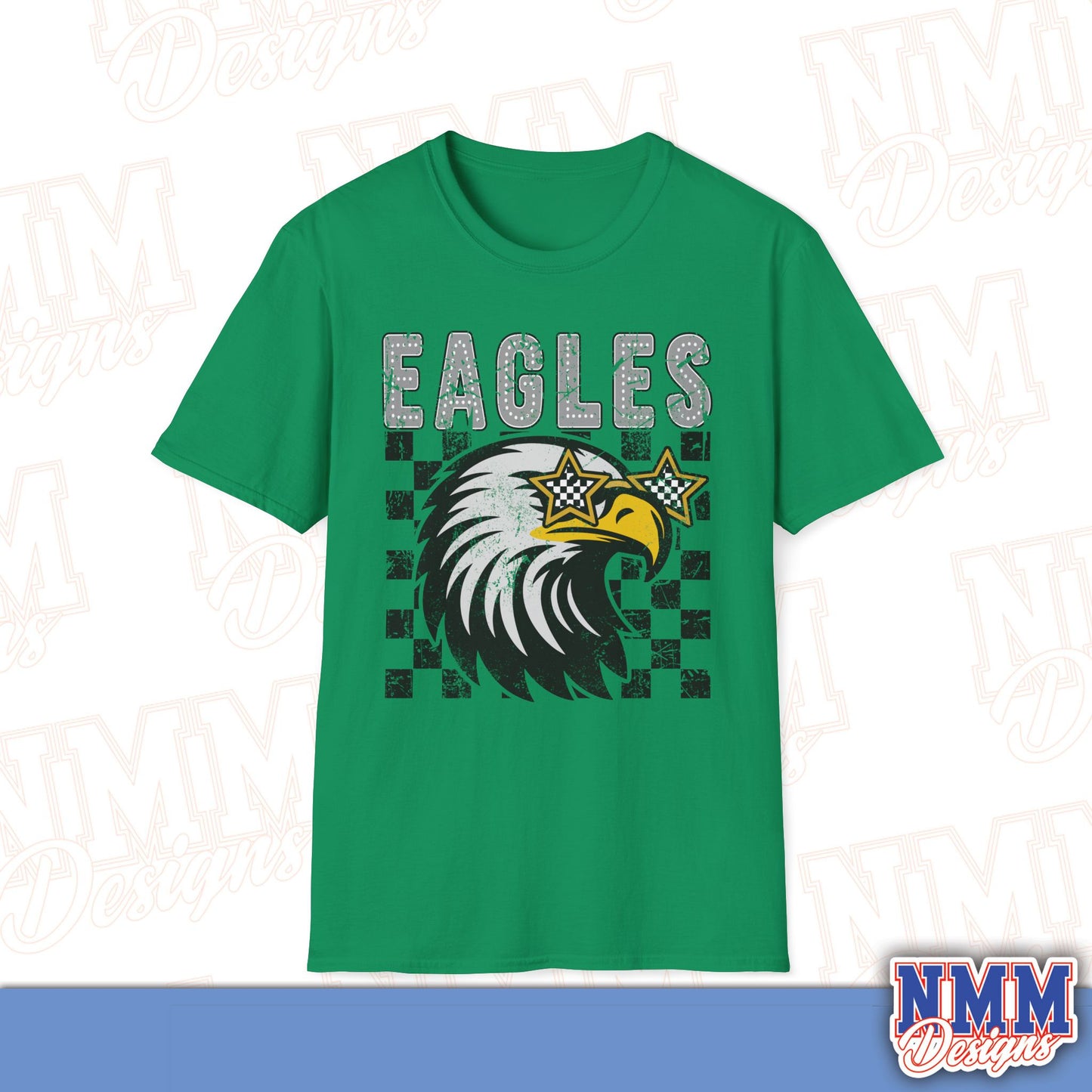 Eagle Graphic T-Shirt, Vintage Style Eagle Tee, Unisex Softstyle Shirt, Perfect for Game Day, Eagle Lover Gift, Casual Wear