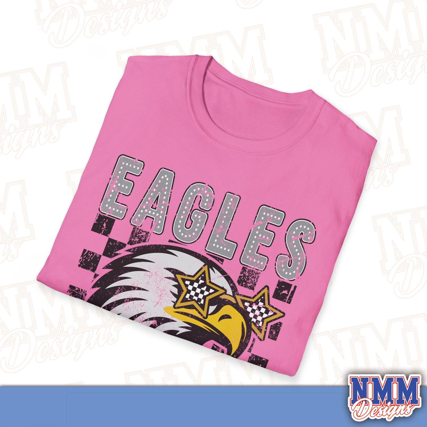Eagle Graphic T-Shirt, Vintage Style Eagle Tee, Unisex Softstyle Shirt, Perfect for Game Day, Eagle Lover Gift, Casual Wear