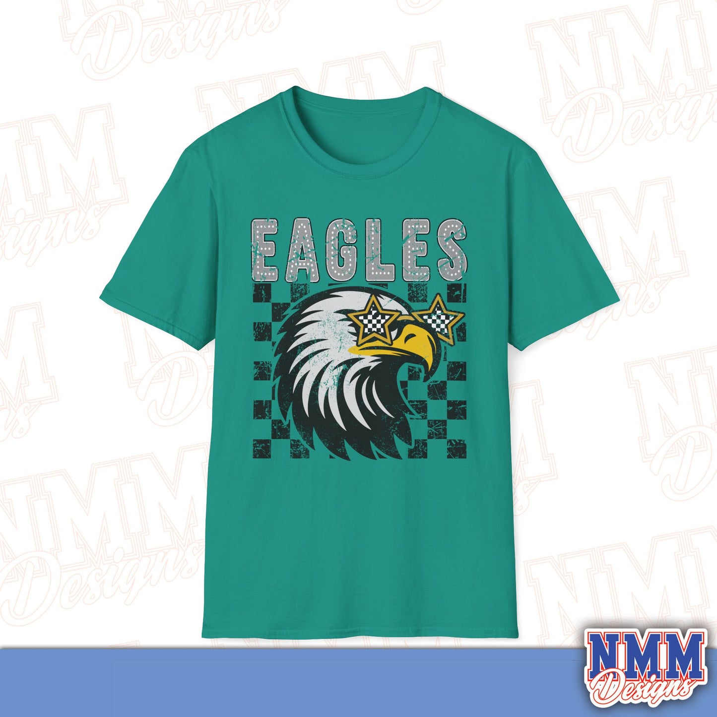 Eagle Graphic T-Shirt, Vintage Style Eagle Tee, Unisex Softstyle Shirt, Perfect for Game Day, Eagle Lover Gift, Casual Wear