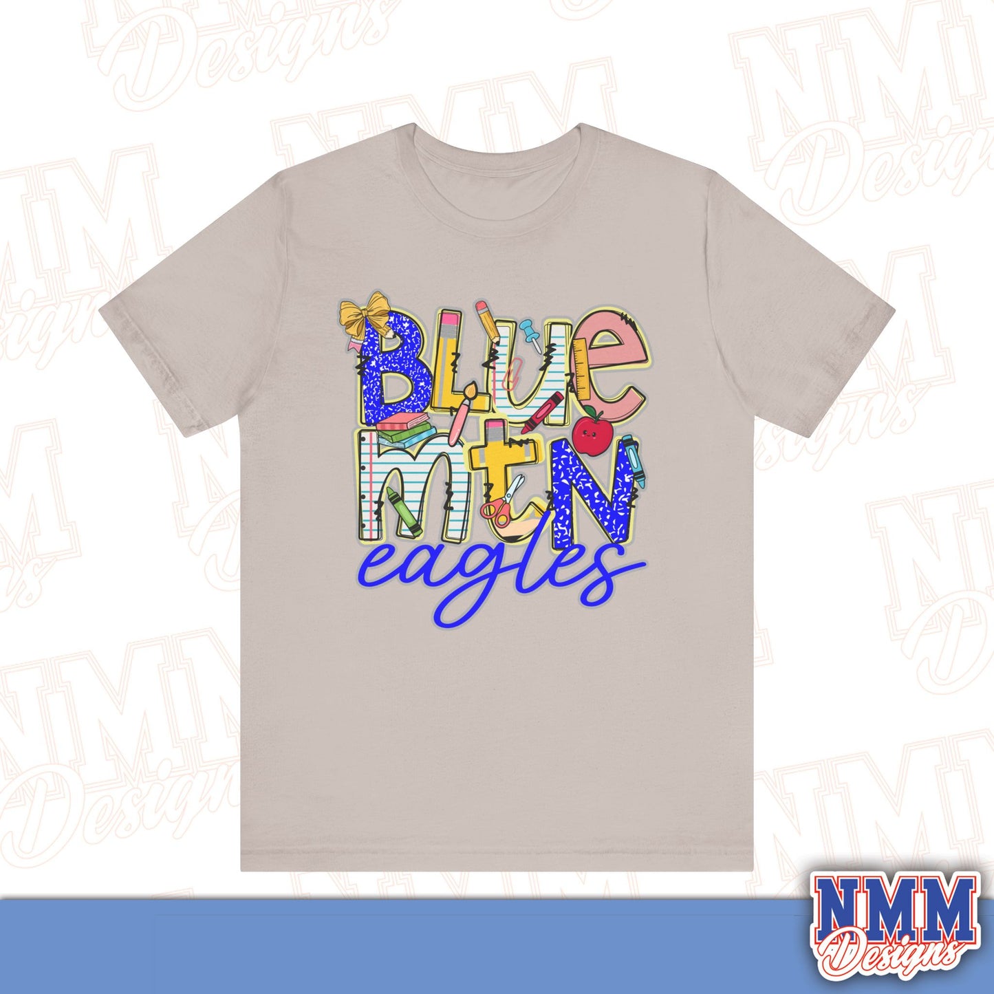 Blue Mountain Eagles Tee Shirt, Unisex Graphic T-Shirt, Casual Wear, Perfect for School Spirit, Gifts for Sports Fans, Summer Outfit
