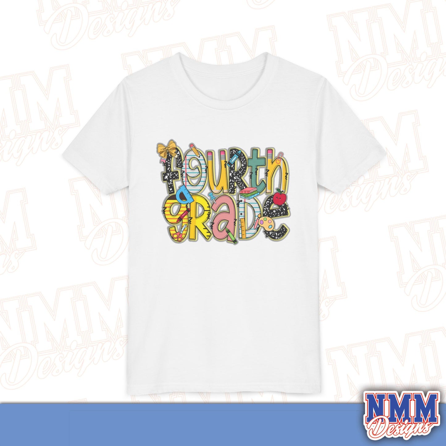 Fourth Grade Back to School Youth Shirt, Kids Sportswear, School Spirit Apparel, Back to School