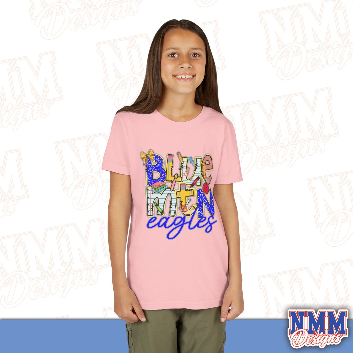 Blue Mountain Eagles Youth Shirt, Kids Sportswear, School Spirit Apparel, Back to School