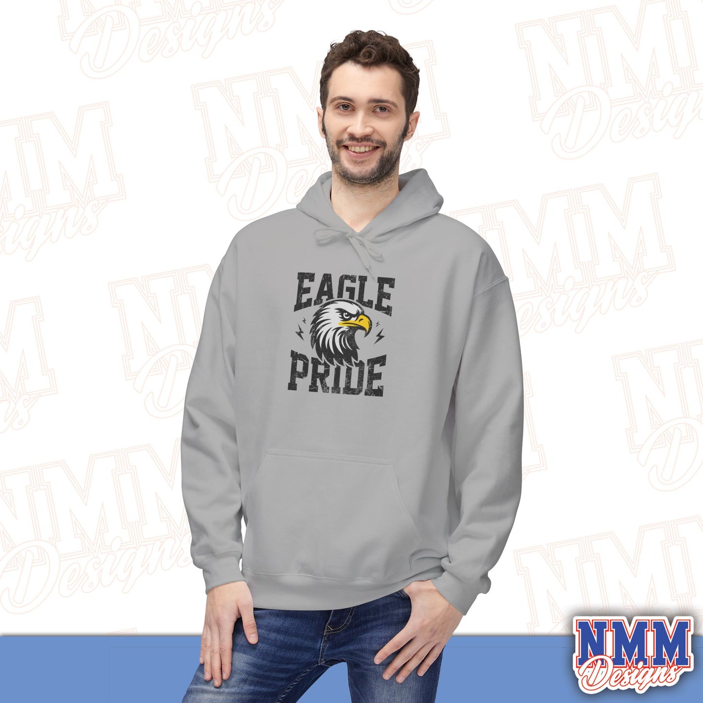 Eagle Pride Fleece Hoodie - Unisex Sweatshirt for School Spirit, Team Wear, Sports Events, Gifts, Casual Outfit