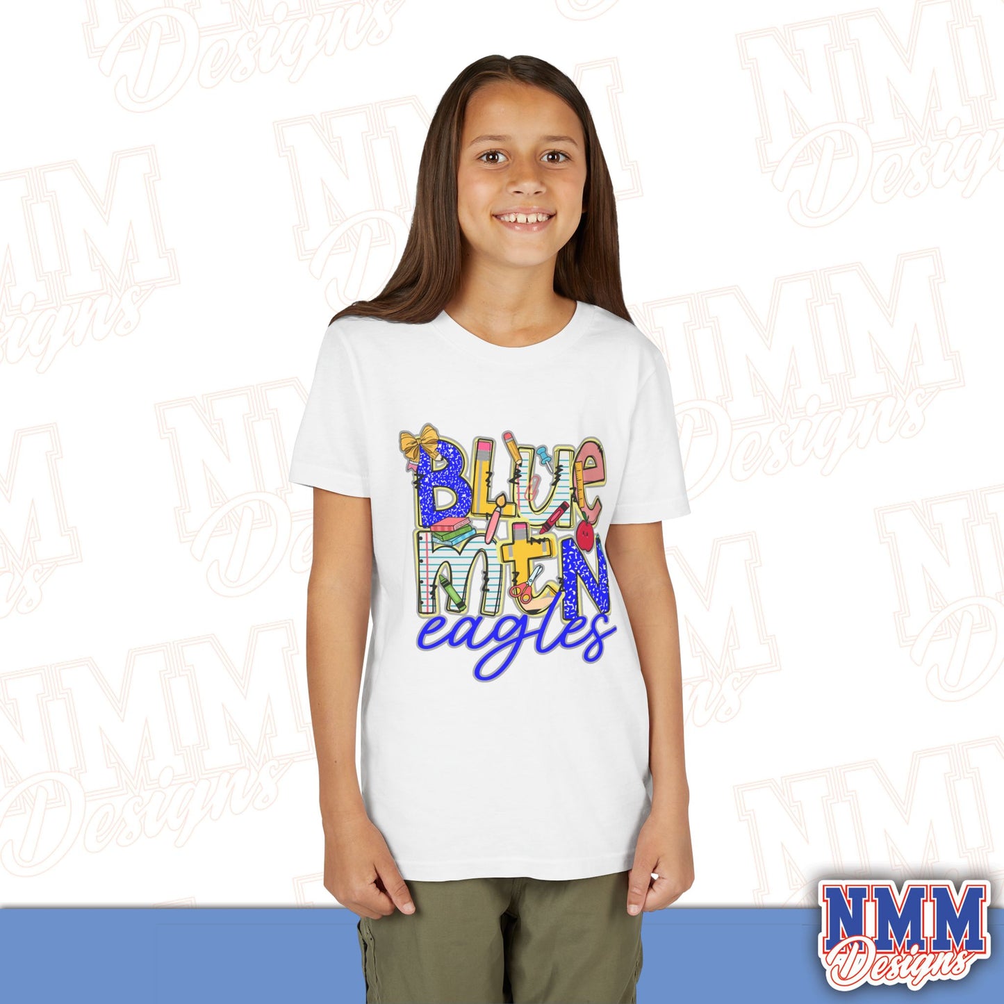 Blue Mountain Eagles Youth Shirt, Kids Sportswear, School Spirit Apparel, Back to School