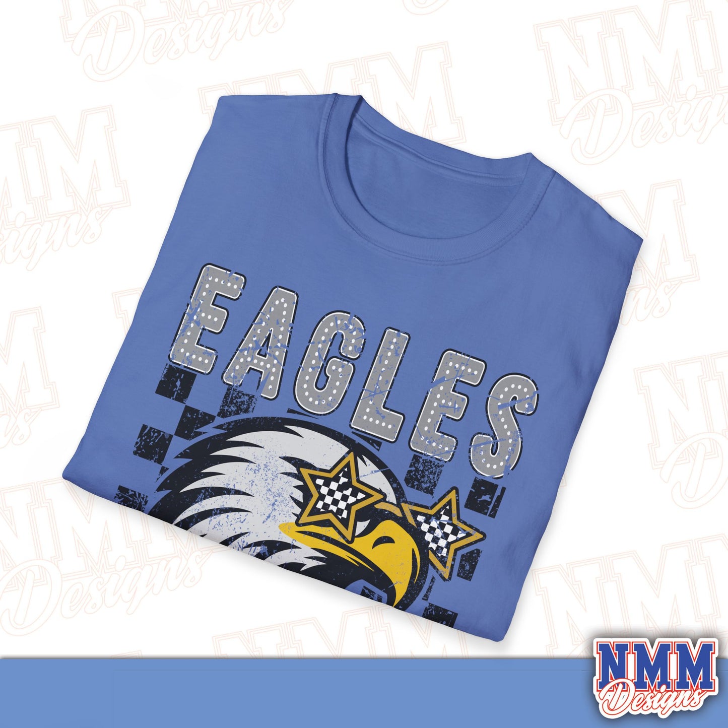 Eagle Graphic T-Shirt, Vintage Style Eagle Tee, Unisex Softstyle Shirt, Perfect for Game Day, Eagle Lover Gift, Casual Wear