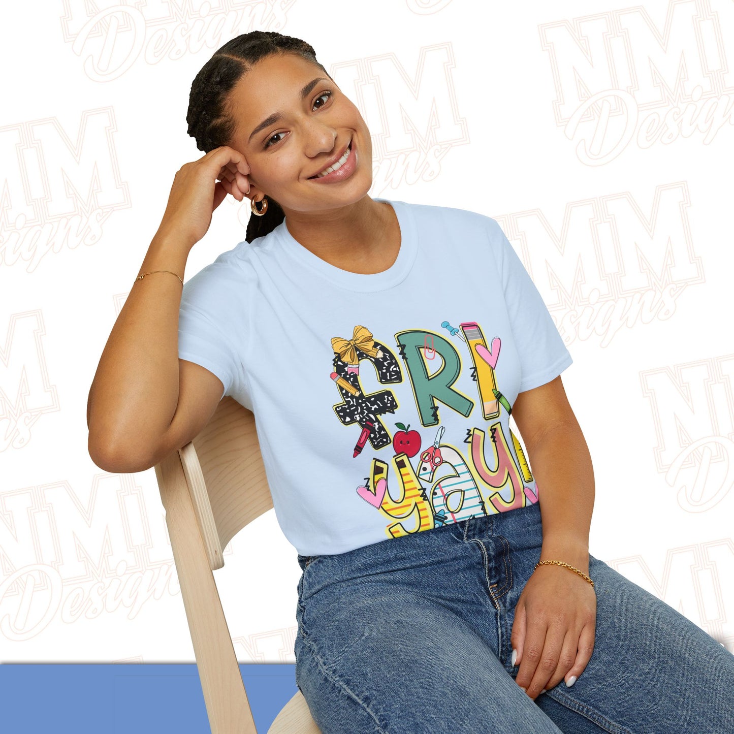 FRI-YAY Unisex Softstyle T-Shirt, Fun Graphic Tee, Weekend Vibe Shirt, Gift for Friends, Casual Wear, Celebration Outfit