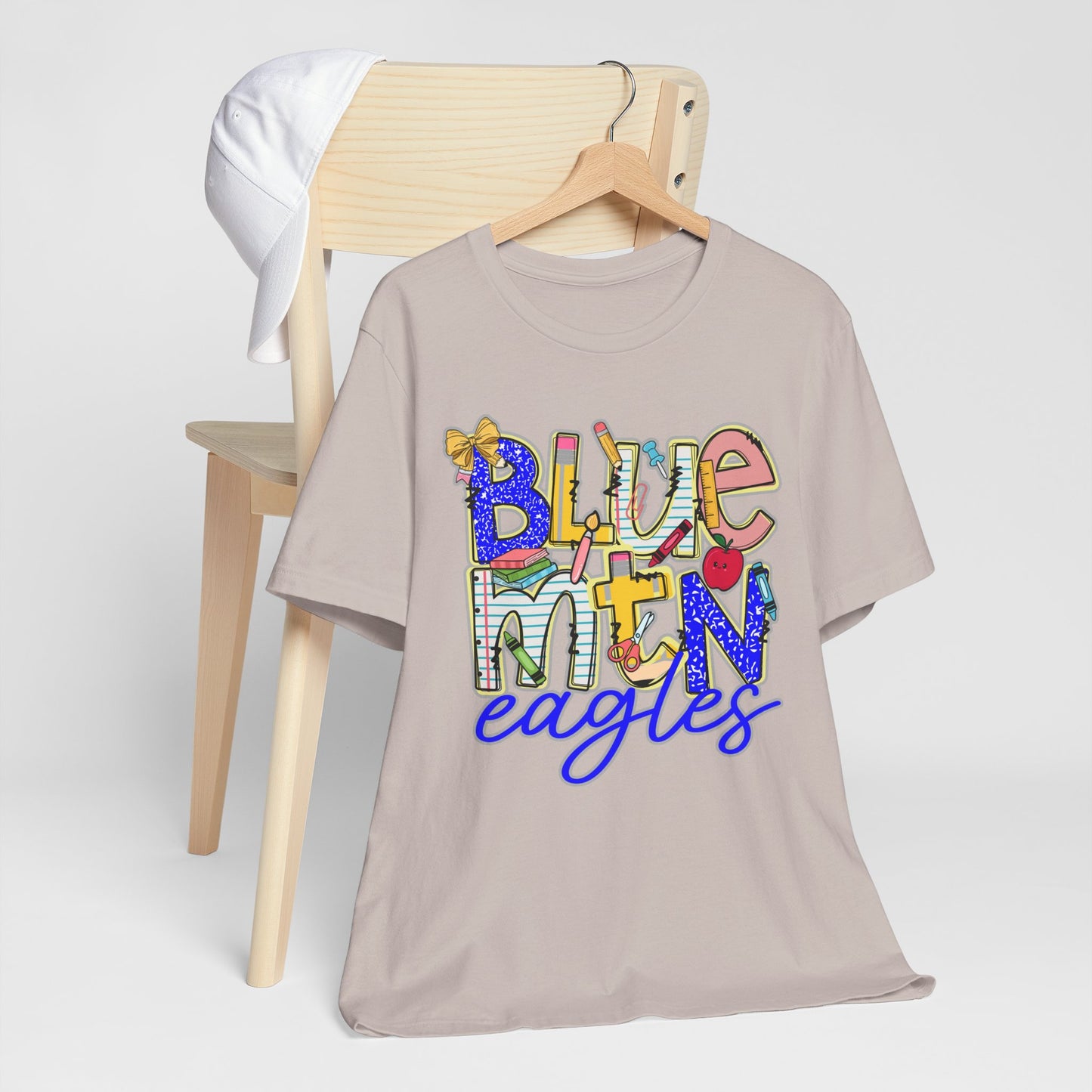 Blue Mountain Eagles Tee Shirt, Unisex Graphic T-Shirt, Casual Wear, Perfect for School Spirit, Gifts for Sports Fans, Summer Outfit