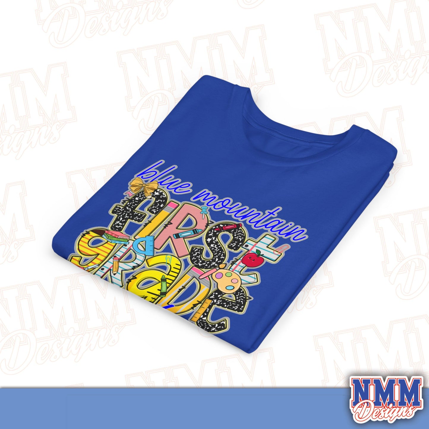 Blue Mountain Eagles First Grade Youth Shirt, Kids Sportswear, School Spirit Apparel, Back to School