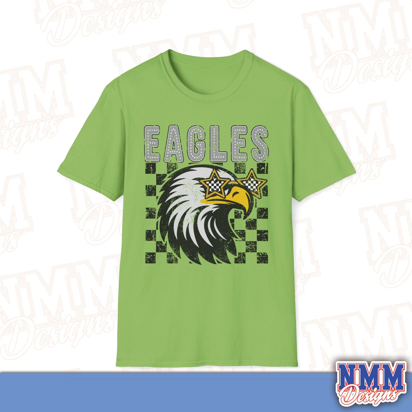 Eagle Graphic T-Shirt, Vintage Style Eagle Tee, Unisex Softstyle Shirt, Perfect for Game Day, Eagle Lover Gift, Casual Wear