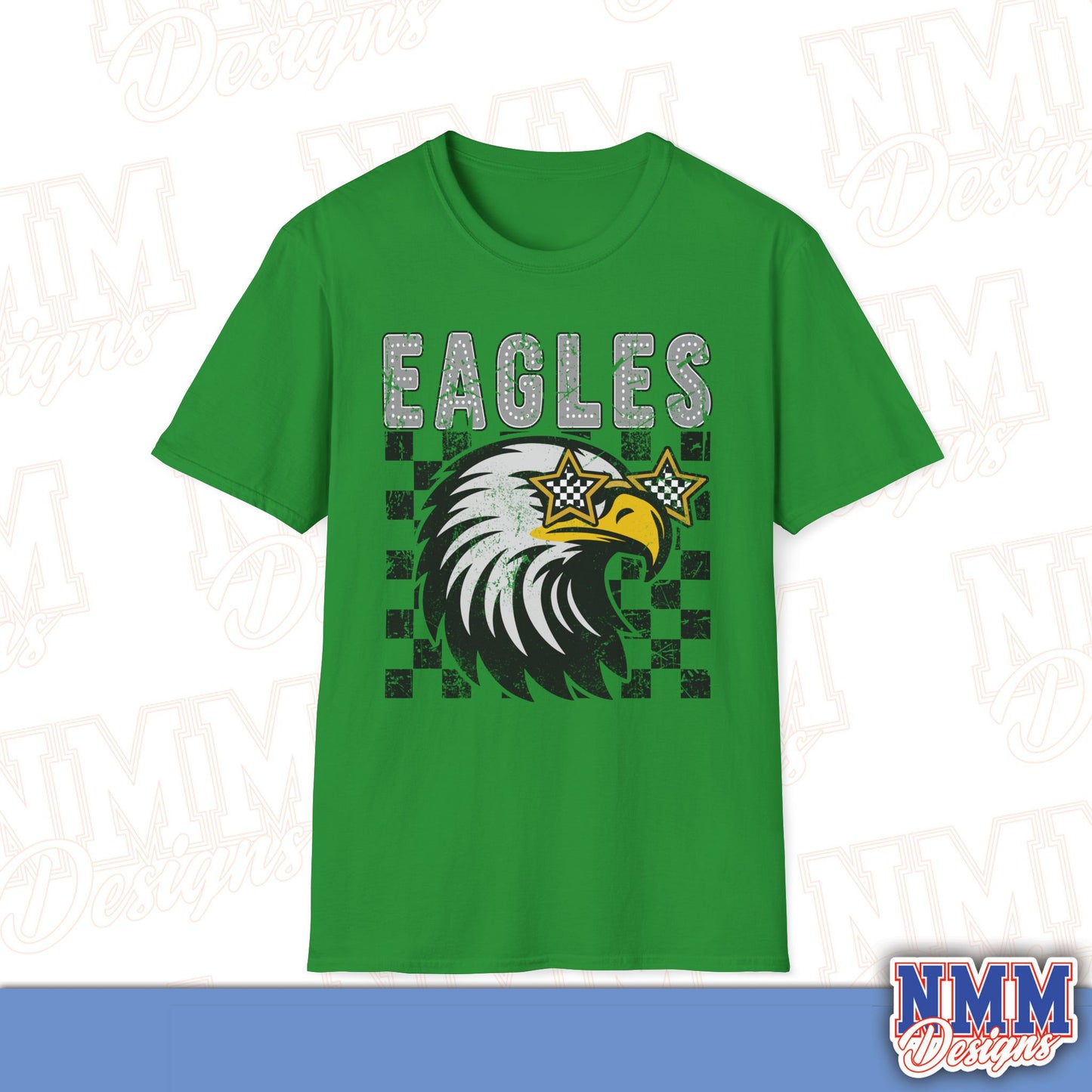 Eagle Graphic T-Shirt, Vintage Style Eagle Tee, Unisex Softstyle Shirt, Perfect for Game Day, Eagle Lover Gift, Casual Wear