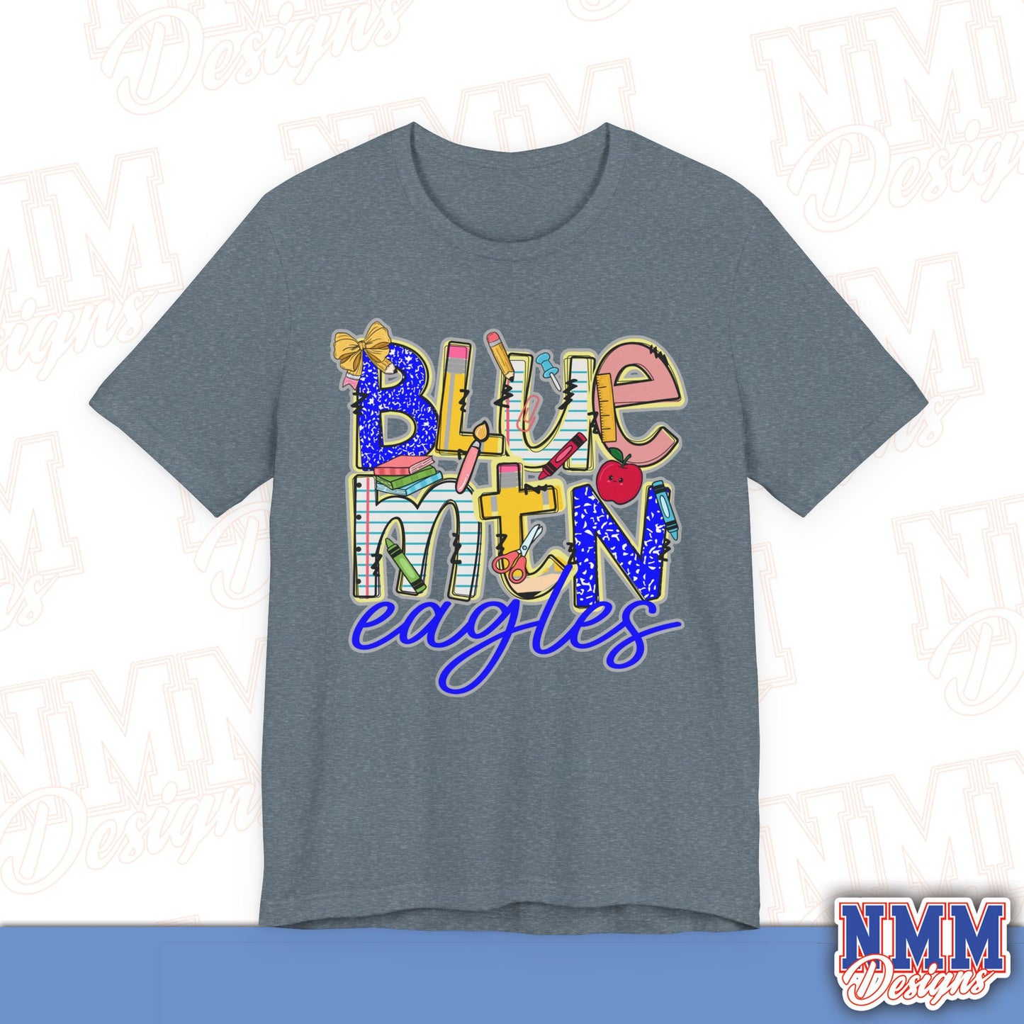 Blue Mountain Eagles Tee Shirt, Unisex Graphic T-Shirt, Casual Wear, Perfect for School Spirit, Gifts for Sports Fans, Summer Outfit