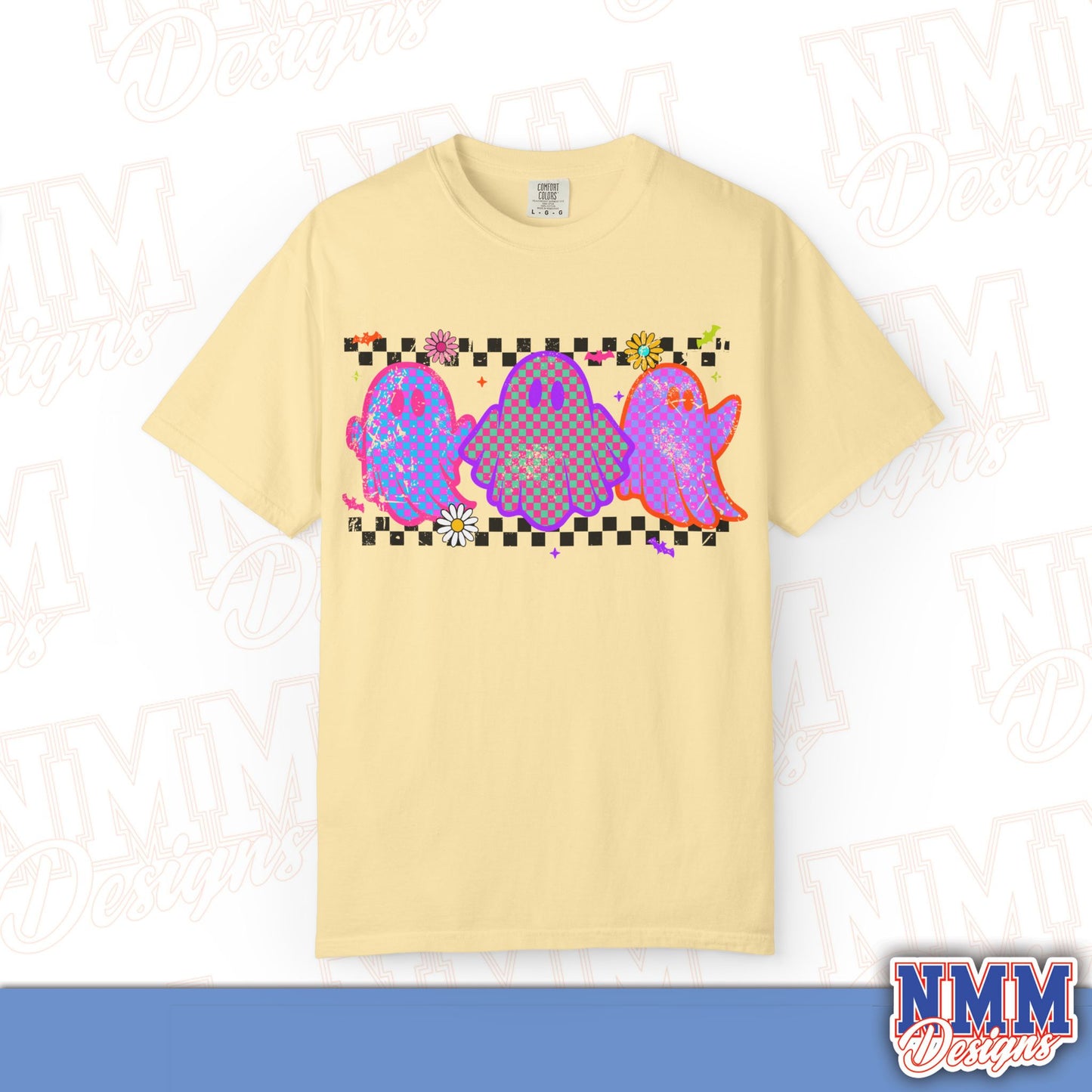 Colorful Ghosts Unisex T-Shirt - Fun Casual Wear, Halloween Costume, LGBTQ+ Pride Shirt, Gifts for Friends, Everyday Style