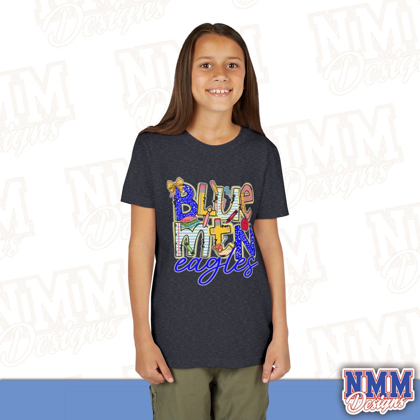Blue Mountain Eagles Youth Shirt, Kids Sportswear, School Spirit Apparel, Back to School