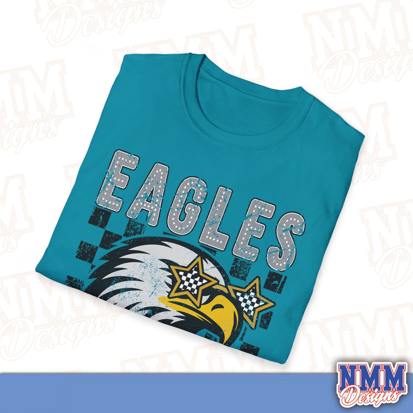 Eagle Graphic T-Shirt, Vintage Style Eagle Tee, Unisex Softstyle Shirt, Perfect for Game Day, Eagle Lover Gift, Casual Wear