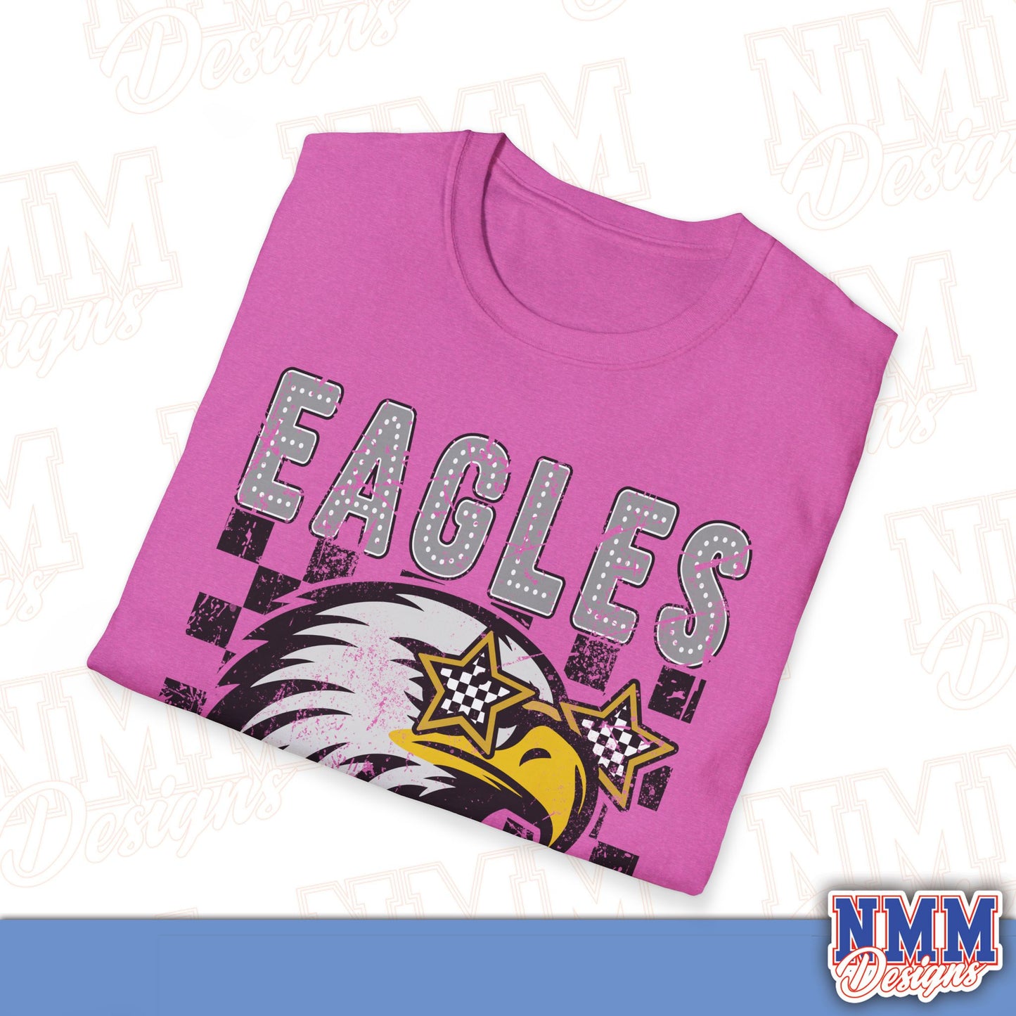 Eagle Graphic T-Shirt, Vintage Style Eagle Tee, Unisex Softstyle Shirt, Perfect for Game Day, Eagle Lover Gift, Casual Wear