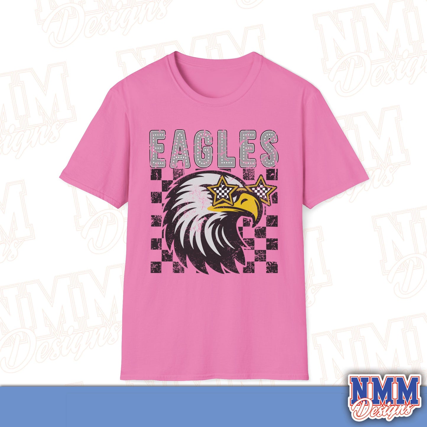 Eagle Graphic T-Shirt, Vintage Style Eagle Tee, Unisex Softstyle Shirt, Perfect for Game Day, Eagle Lover Gift, Casual Wear