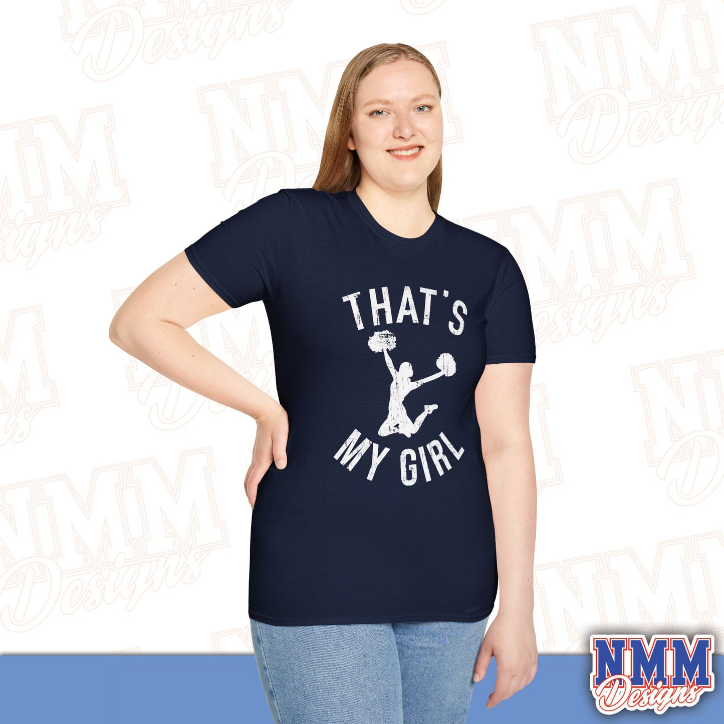 That's My Girl Cheer T-Shirt, Sports Tee, Active Lifestyle Wear, Cheerleading Apparel
