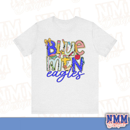 Blue Mountain Eagles Tee Shirt, Unisex Graphic T-Shirt, Casual Wear, Perfect for School Spirit, Gifts for Sports Fans, Summer Outfit