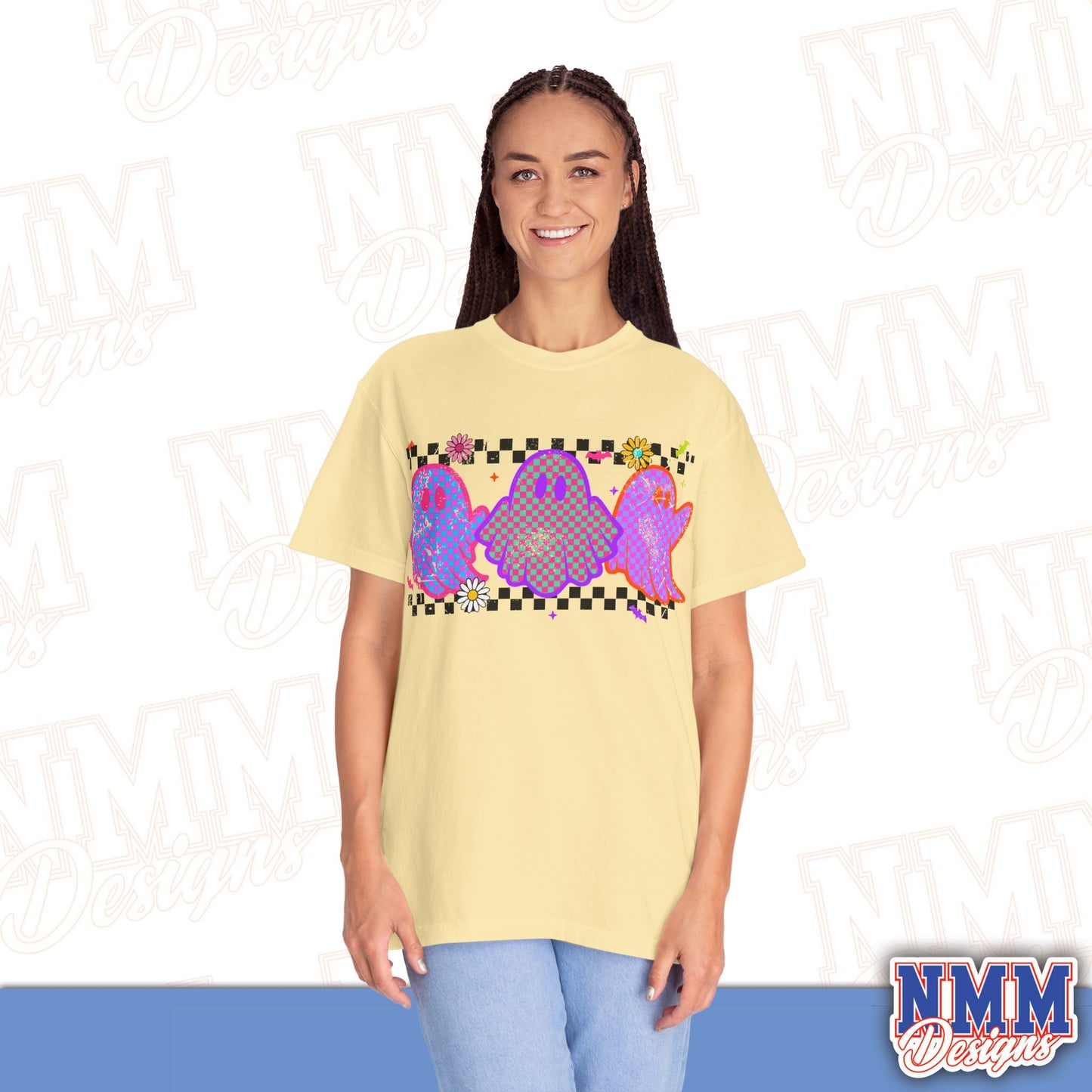 Colorful Ghosts Unisex T-Shirt - Fun Casual Wear, Halloween Costume, LGBTQ+ Pride Shirt, Gifts for Friends, Everyday Style