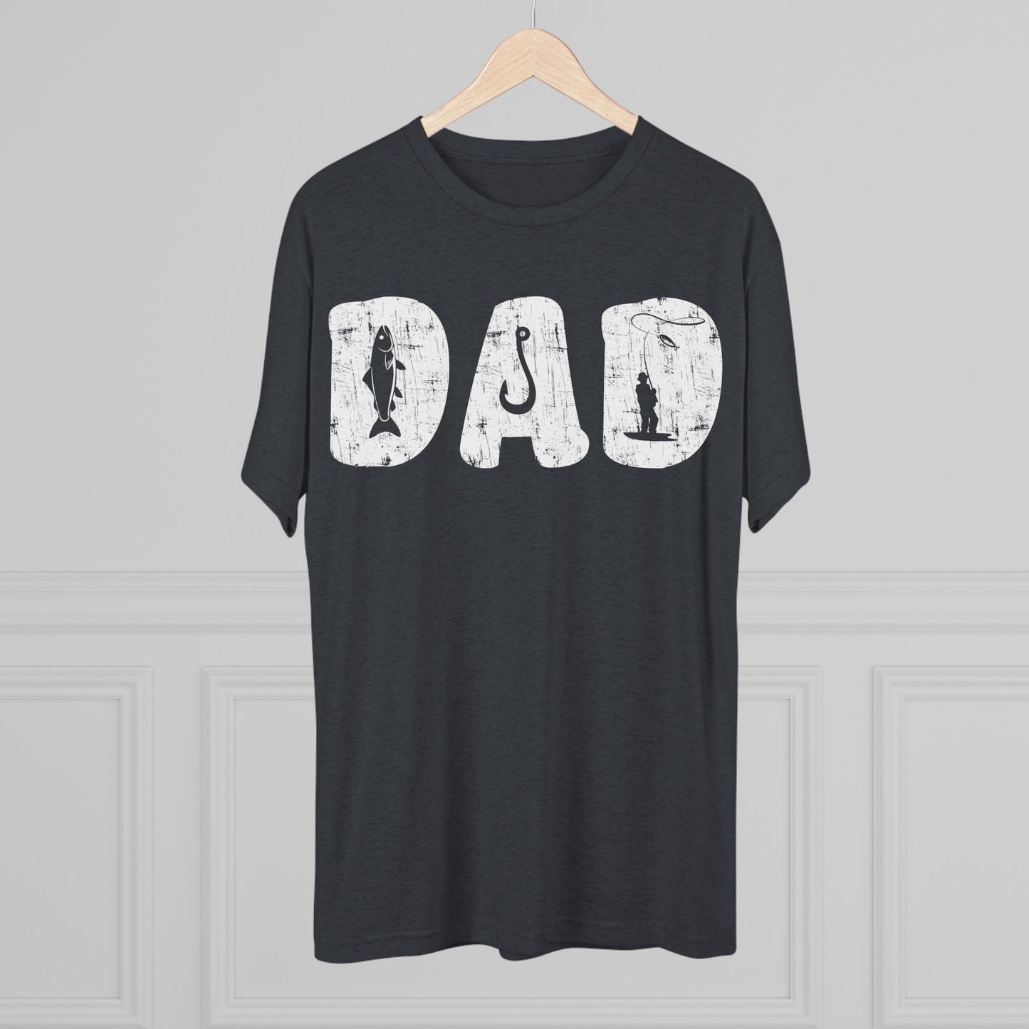 Fishing Dad Tri-Blend Tee, Perfect for Father's Day, Birthday Gift, Fishing Enthusiast Apparel, Casual Wear, Gift for Dad