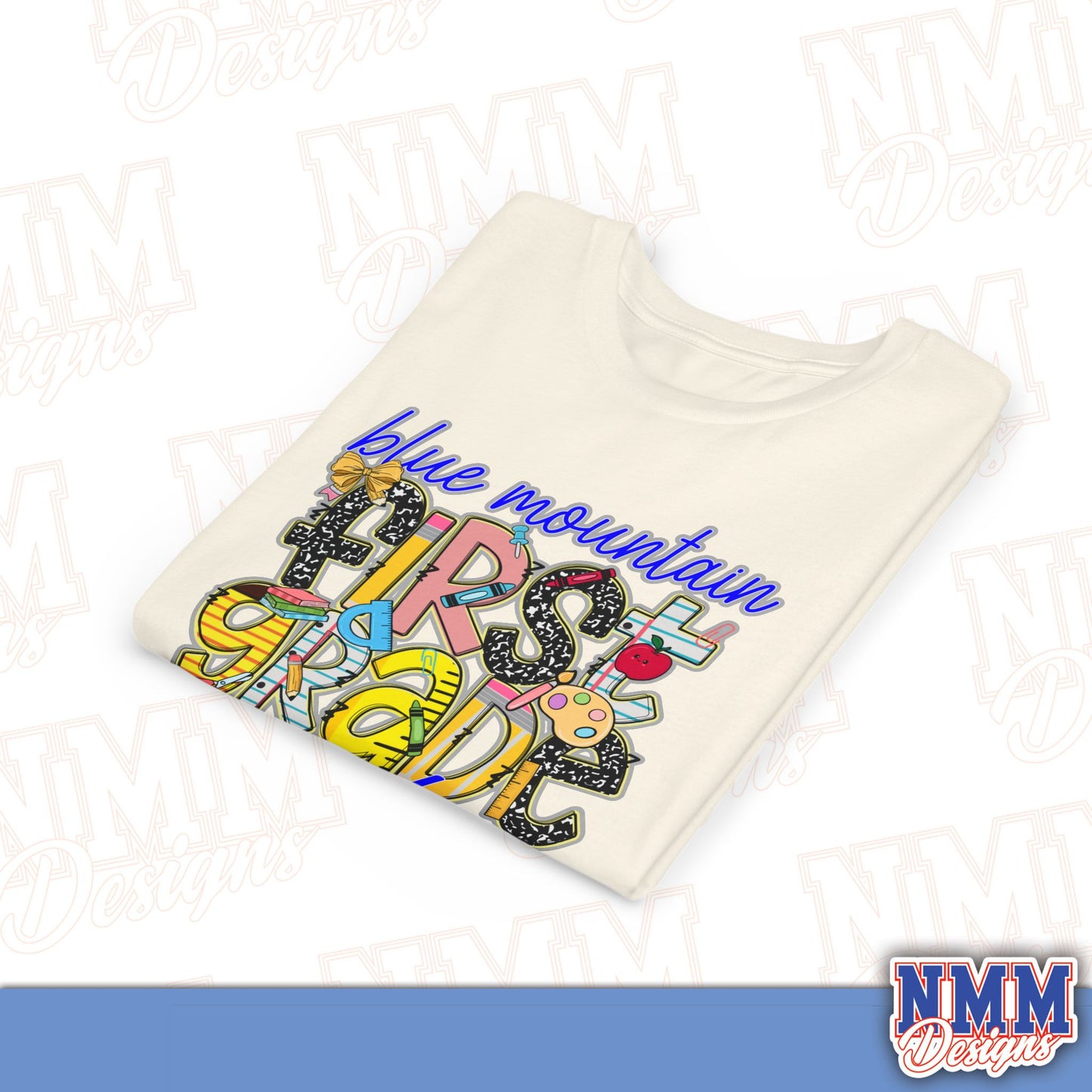 Blue Mountain Eagles First Grade Youth Shirt, Kids Sportswear, School Spirit Apparel, Back to School