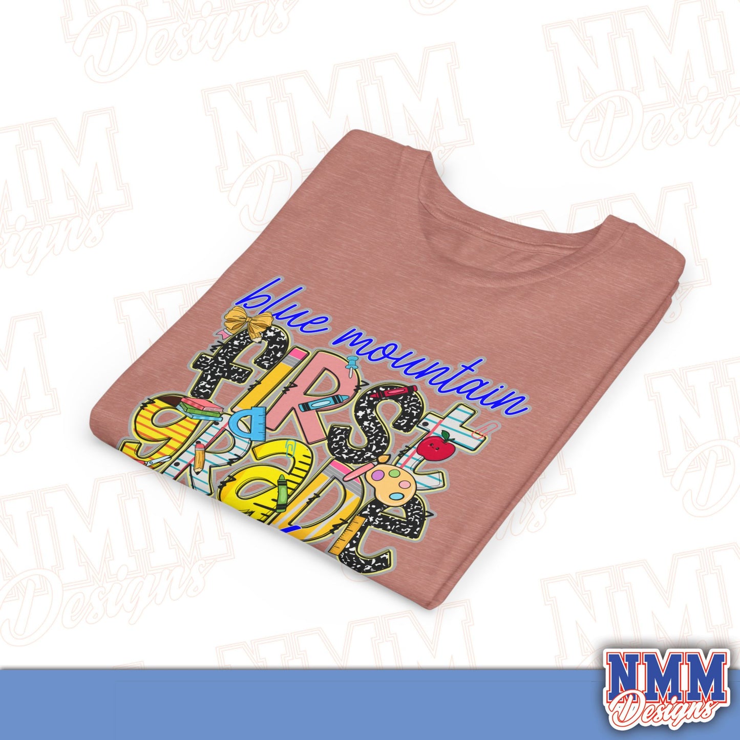 Blue Mountain Eagles First Grade Youth Shirt, Kids Sportswear, School Spirit Apparel, Back to School
