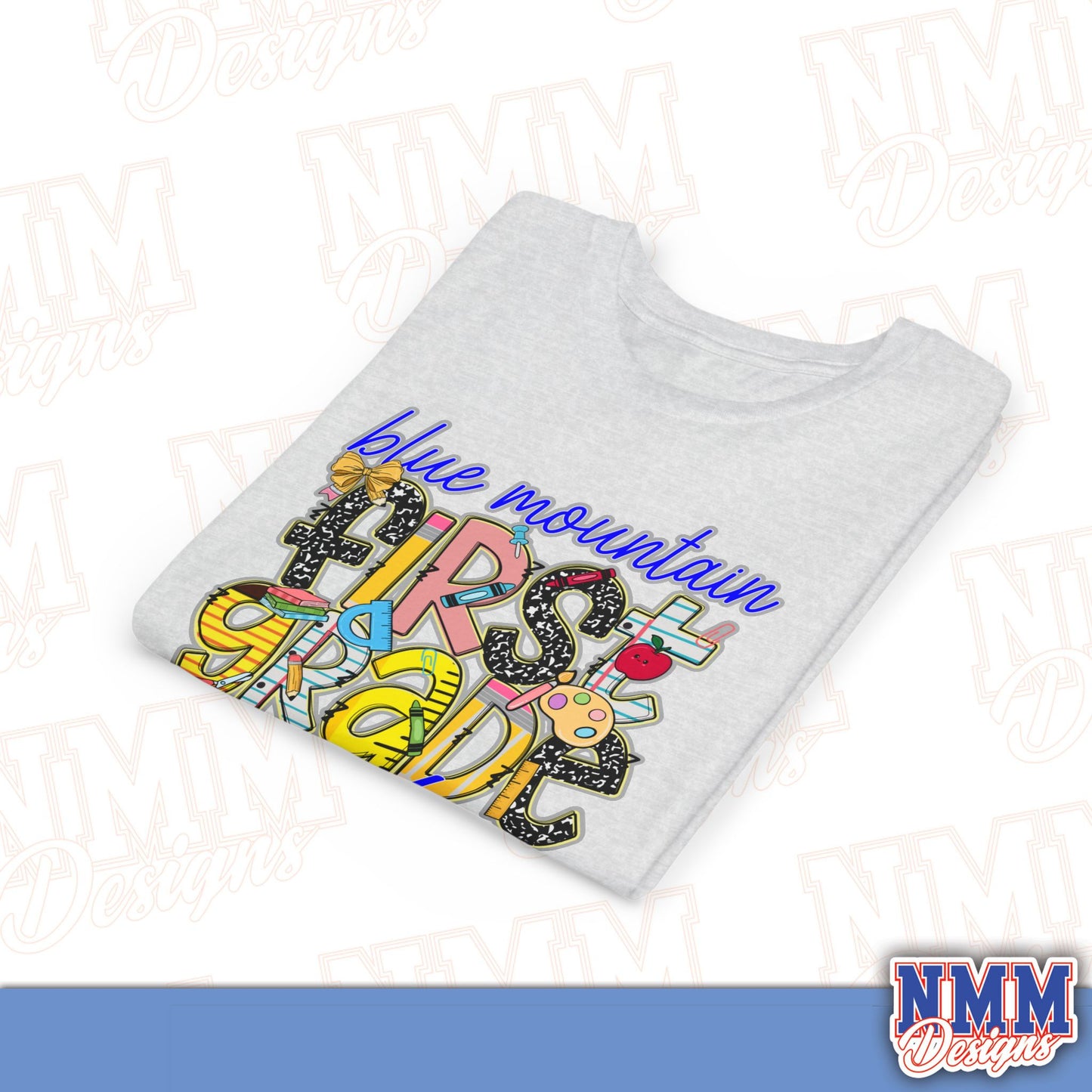 Blue Mountain Eagles First Grade Youth Shirt, Kids Sportswear, School Spirit Apparel, Back to School