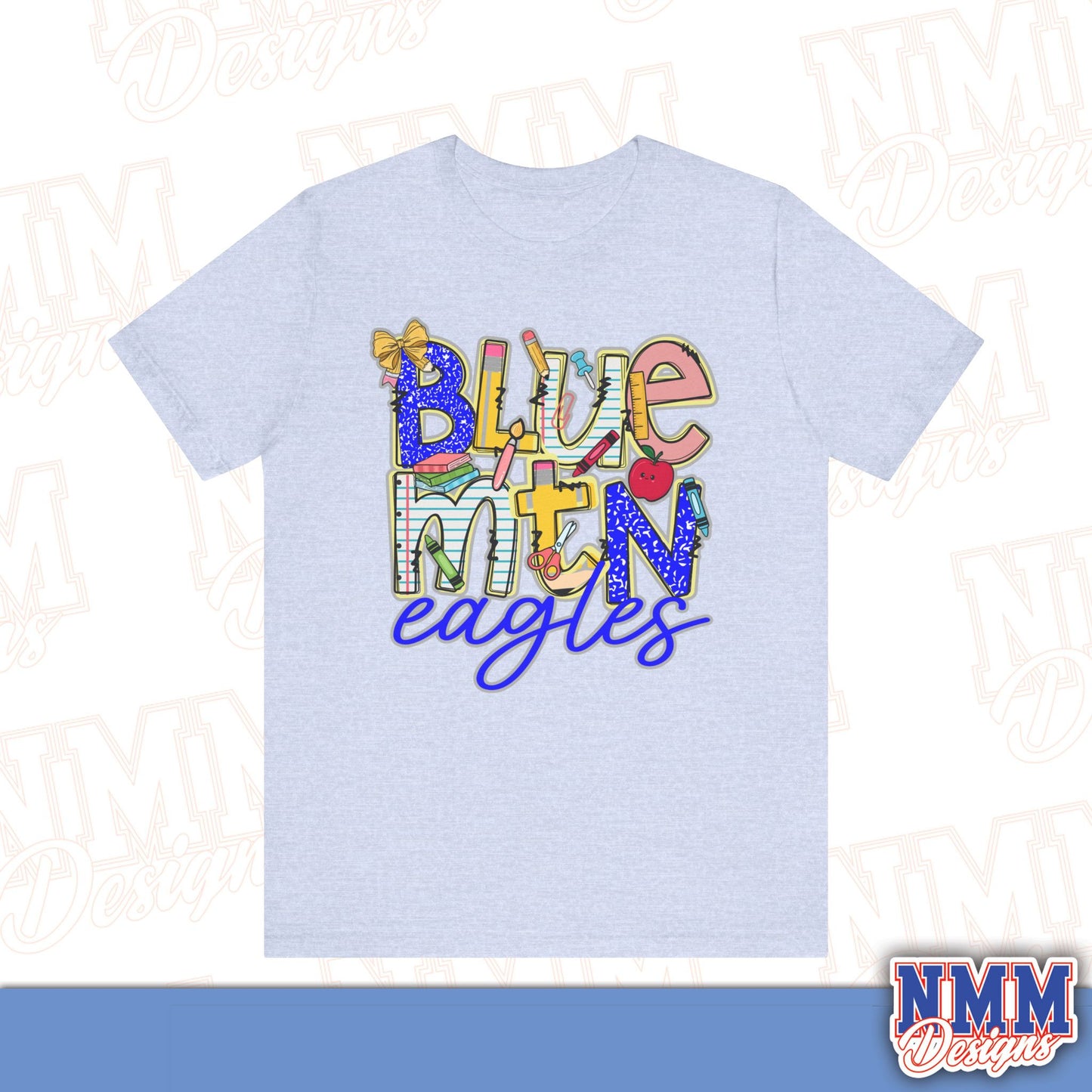 Blue Mountain Eagles Tee Shirt, Unisex Graphic T-Shirt, Casual Wear, Perfect for School Spirit, Gifts for Sports Fans, Summer Outfit