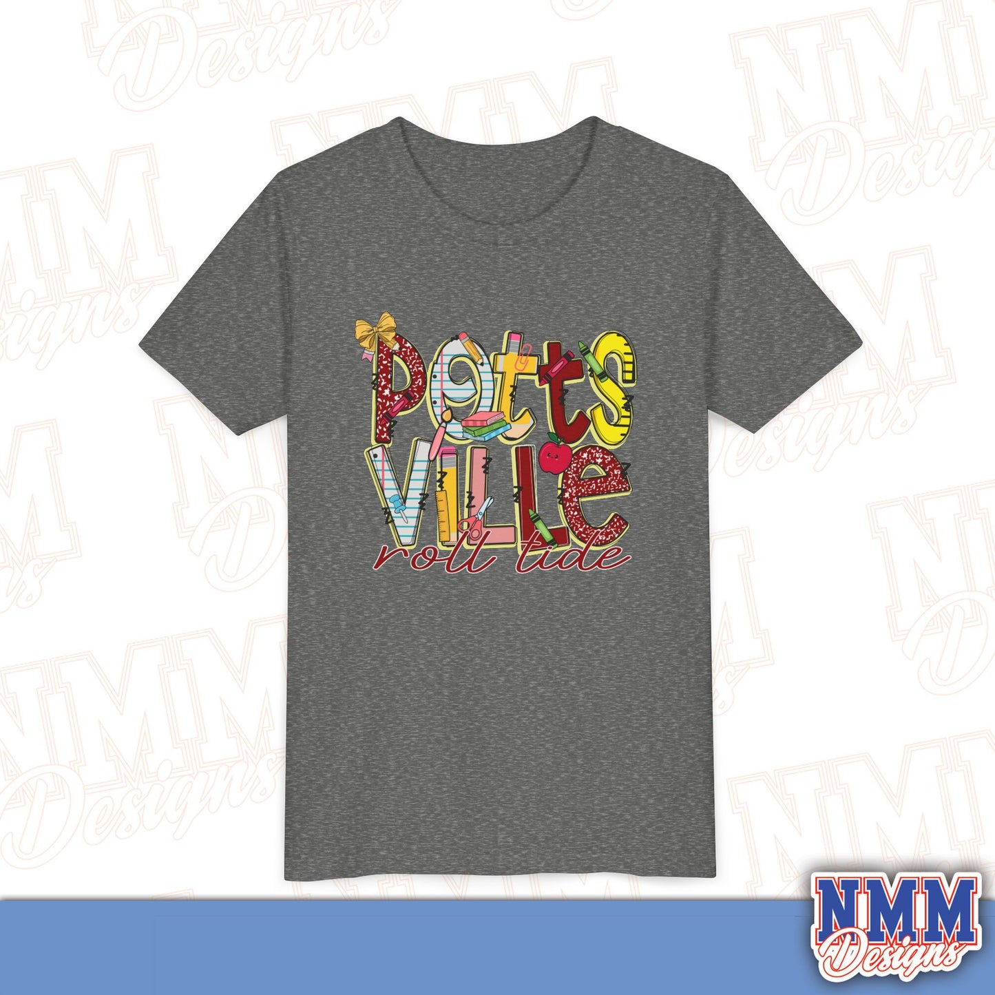 Pottsville Crimson Tide Youth Shirt, Kids Sportswear, School Spirit Apparel, Back to School