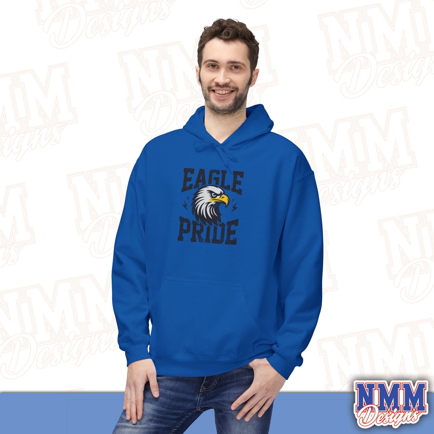 Eagle Pride Fleece Hoodie - Unisex Sweatshirt for School Spirit, Team Wear, Sports Events, Gifts, Casual Outfit