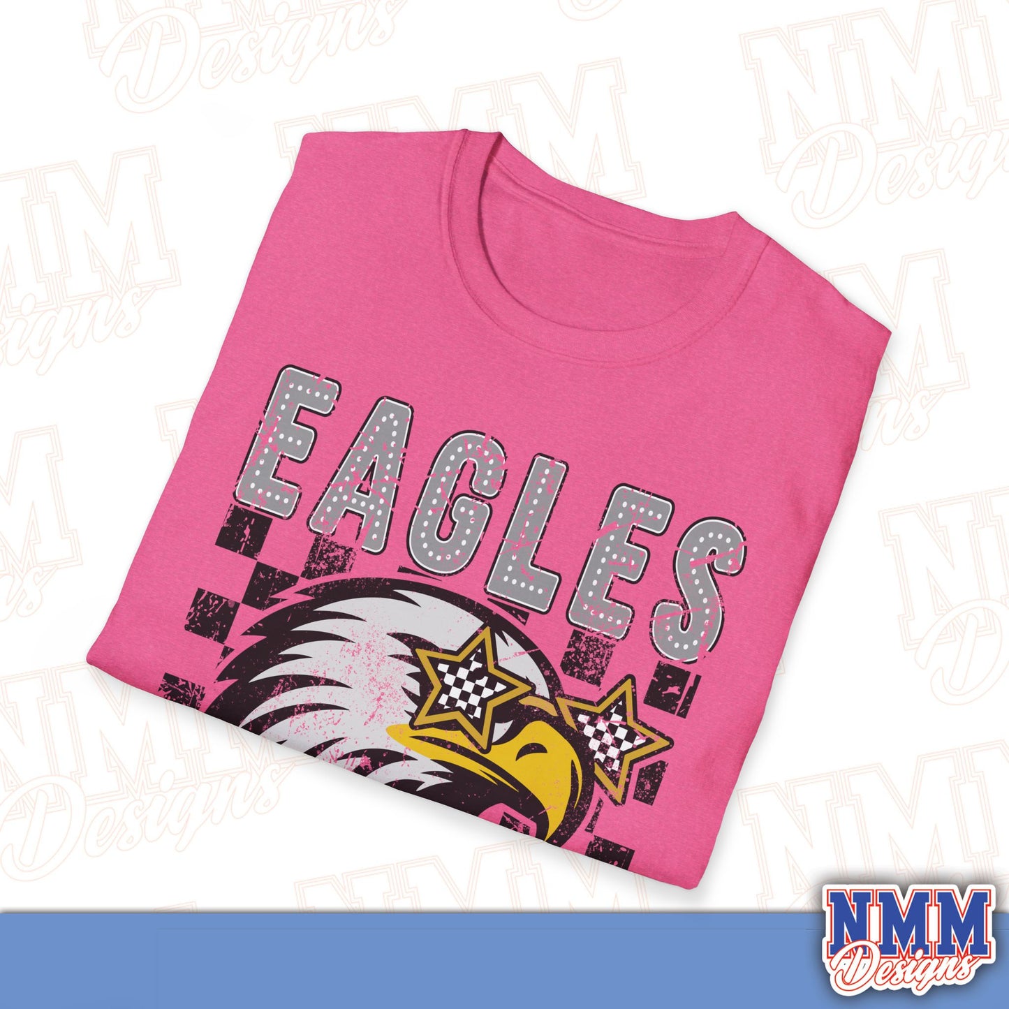 Eagle Graphic T-Shirt, Vintage Style Eagle Tee, Unisex Softstyle Shirt, Perfect for Game Day, Eagle Lover Gift, Casual Wear