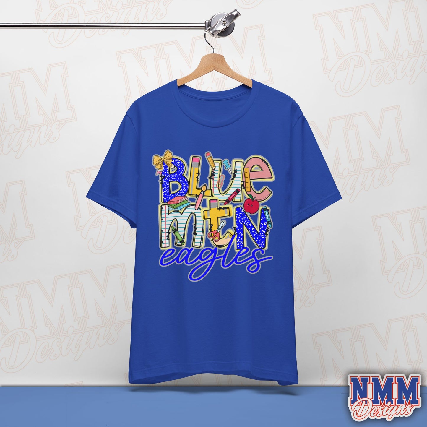 Blue Mountain Eagles Tee Shirt, Unisex Graphic T-Shirt, Casual Wear, Perfect for School Spirit, Gifts for Sports Fans, Summer Outfit