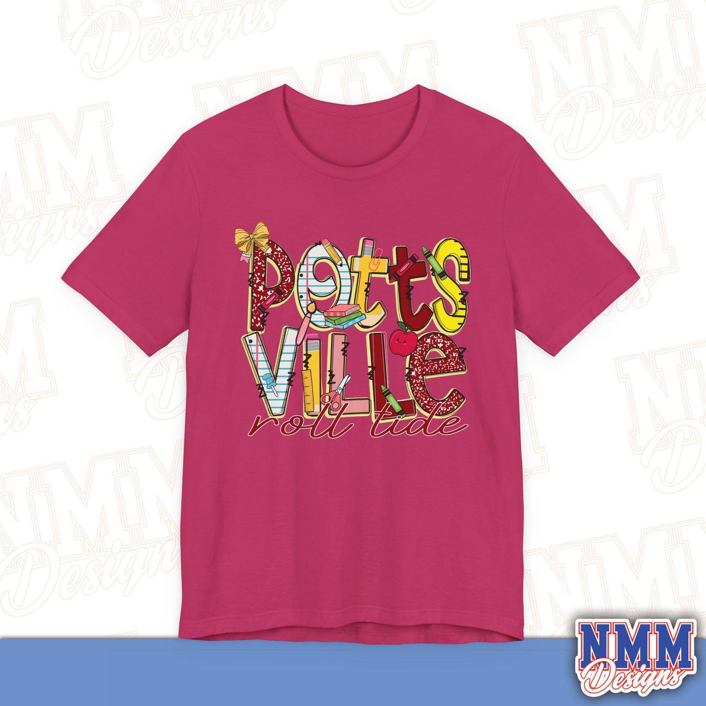 Pottsvile Crimson Tide Tee Shirt, Unisex Graphic T-Shirt, Casual Wear, Perfect for School Spirit, Gifts for Sports Fans, Summer Outfit