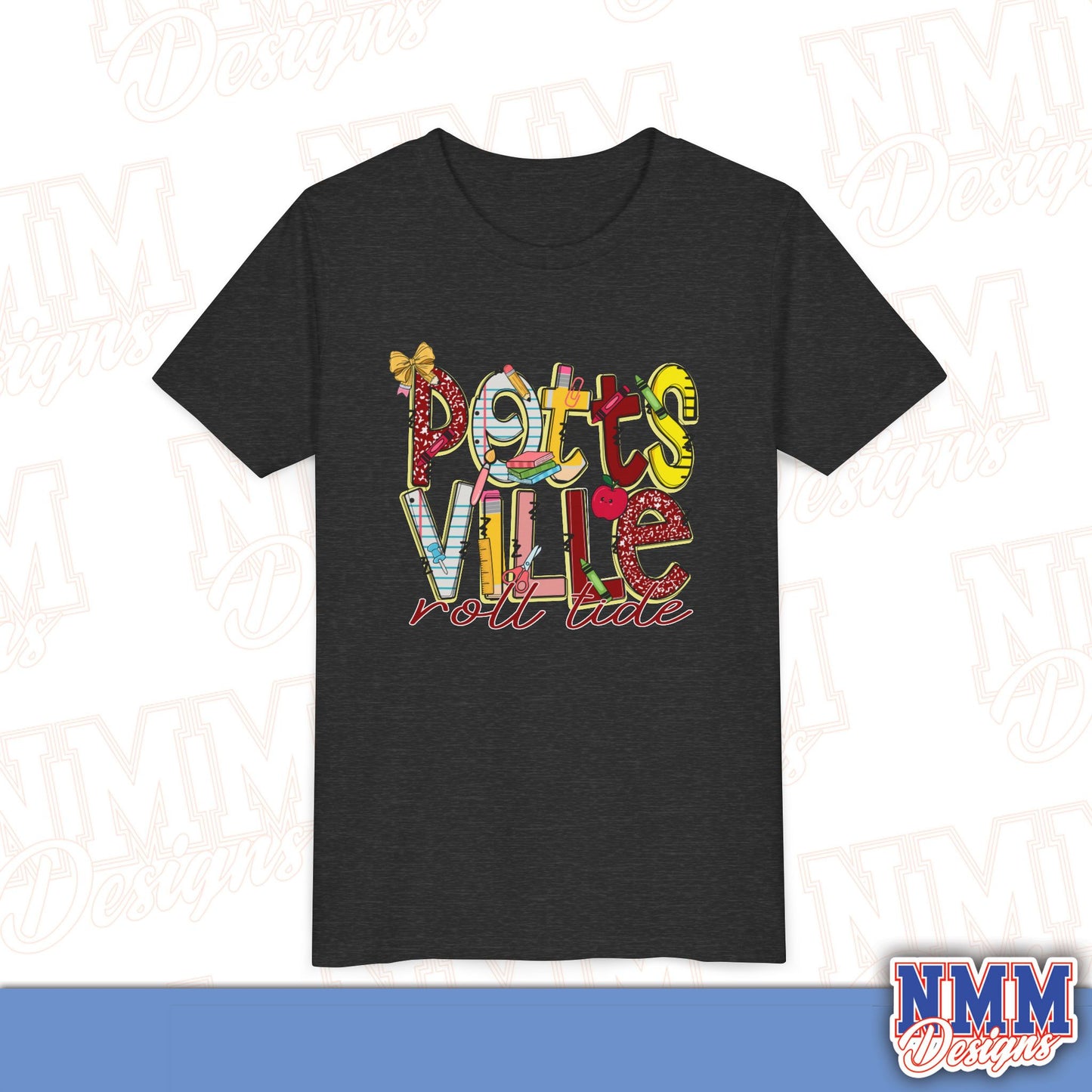 Pottsville Crimson Tide Youth Shirt, Kids Sportswear, School Spirit Apparel, Back to School