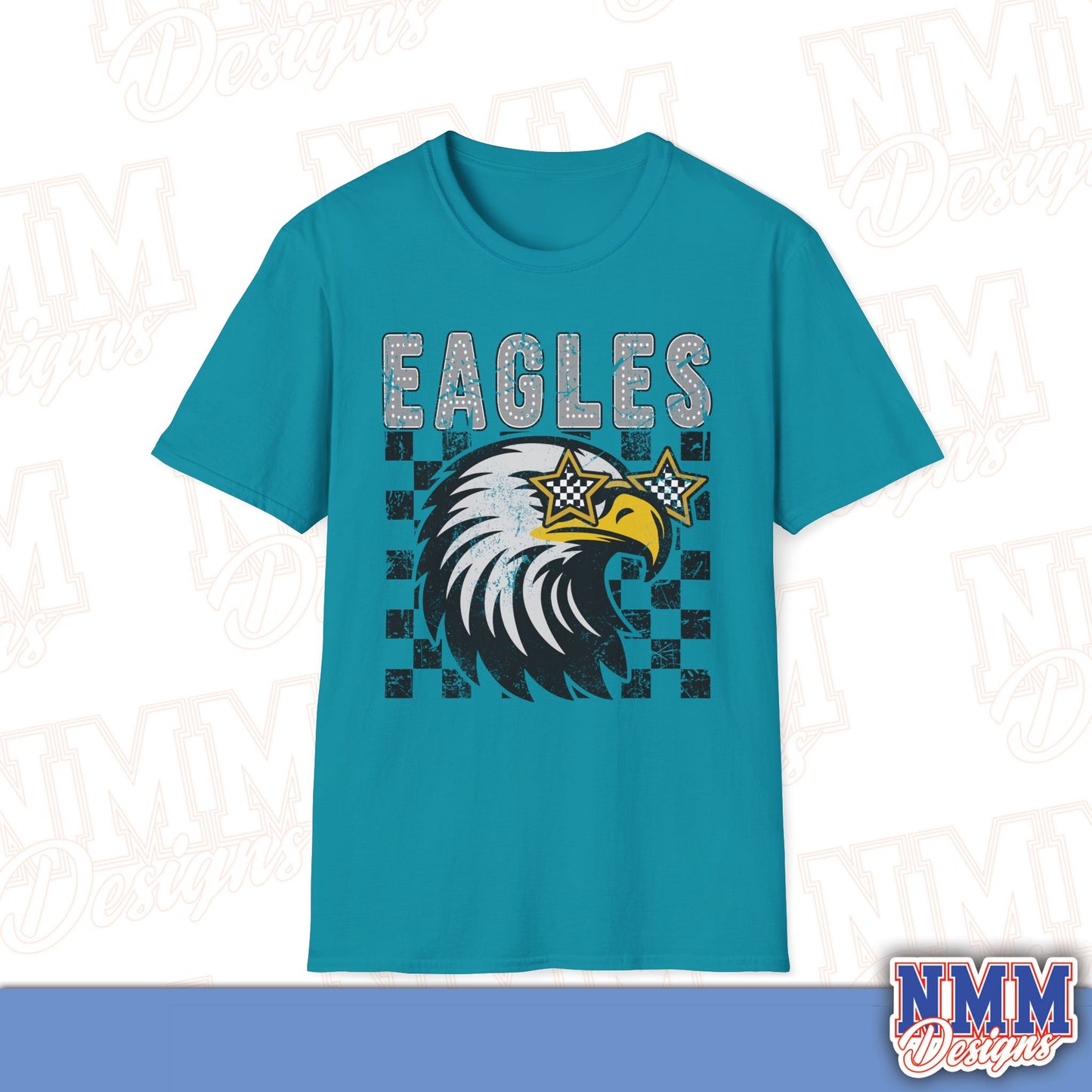 Eagle Graphic T-Shirt, Vintage Style Eagle Tee, Unisex Softstyle Shirt, Perfect for Game Day, Eagle Lover Gift, Casual Wear