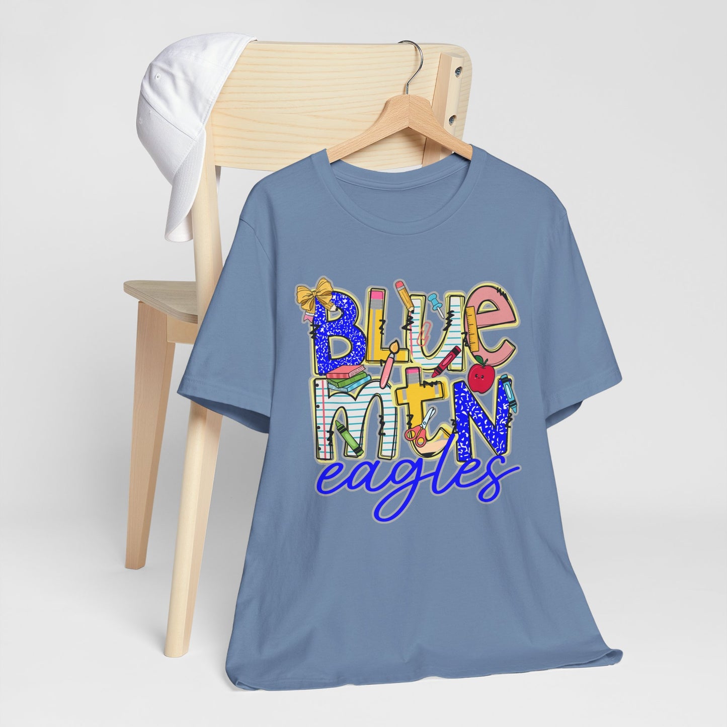 Blue Mountain Eagles Tee Shirt, Unisex Graphic T-Shirt, Casual Wear, Perfect for School Spirit, Gifts for Sports Fans, Summer Outfit