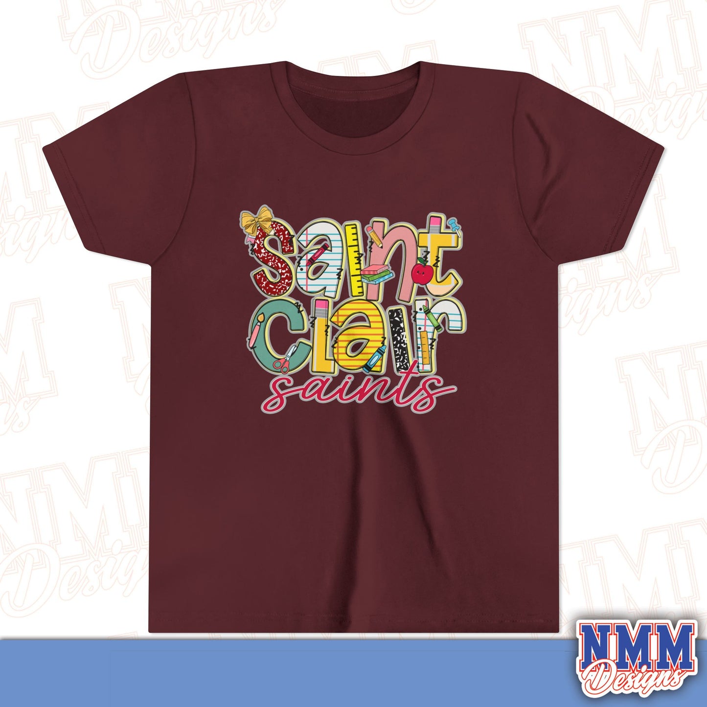 Saint Clair School Youth Shirt, Kids Sportswear, School Spirit Apparel, Back to School
